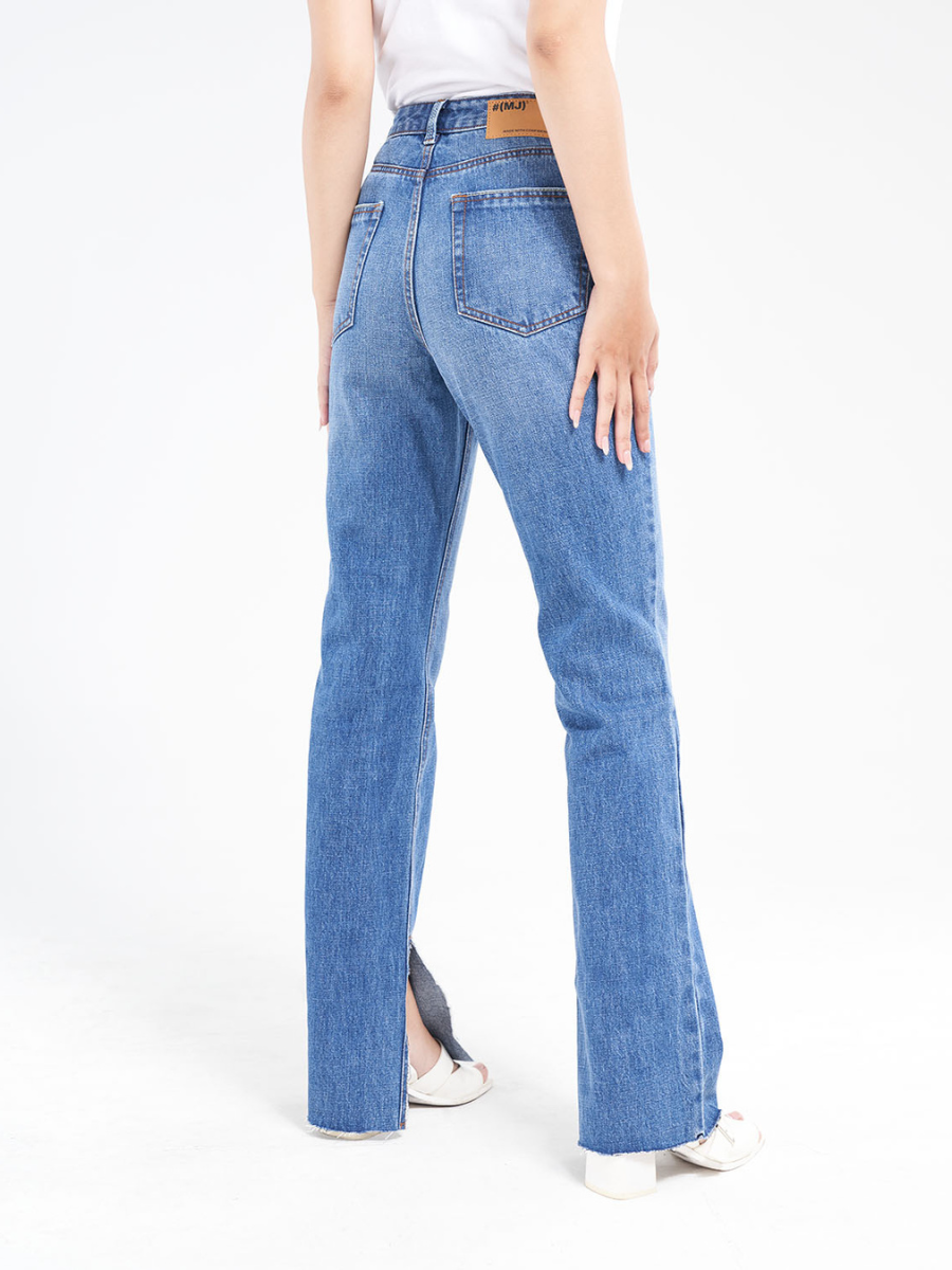 Quần jeans nữ ống suông sẻ lai thời trang MESSI WJF0145 (Tailor)