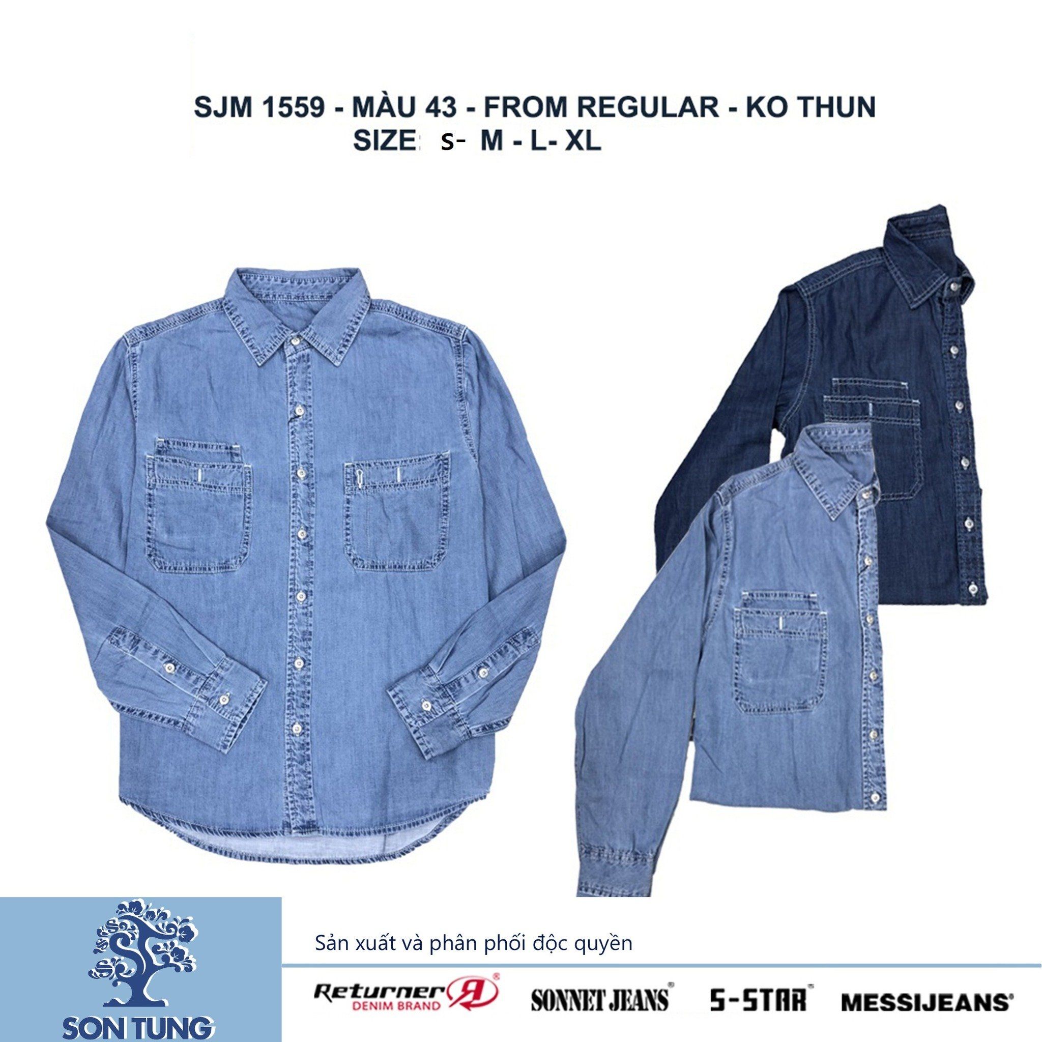 Áo sơ mi jeans nam dài tay SJM1559 (Classic)