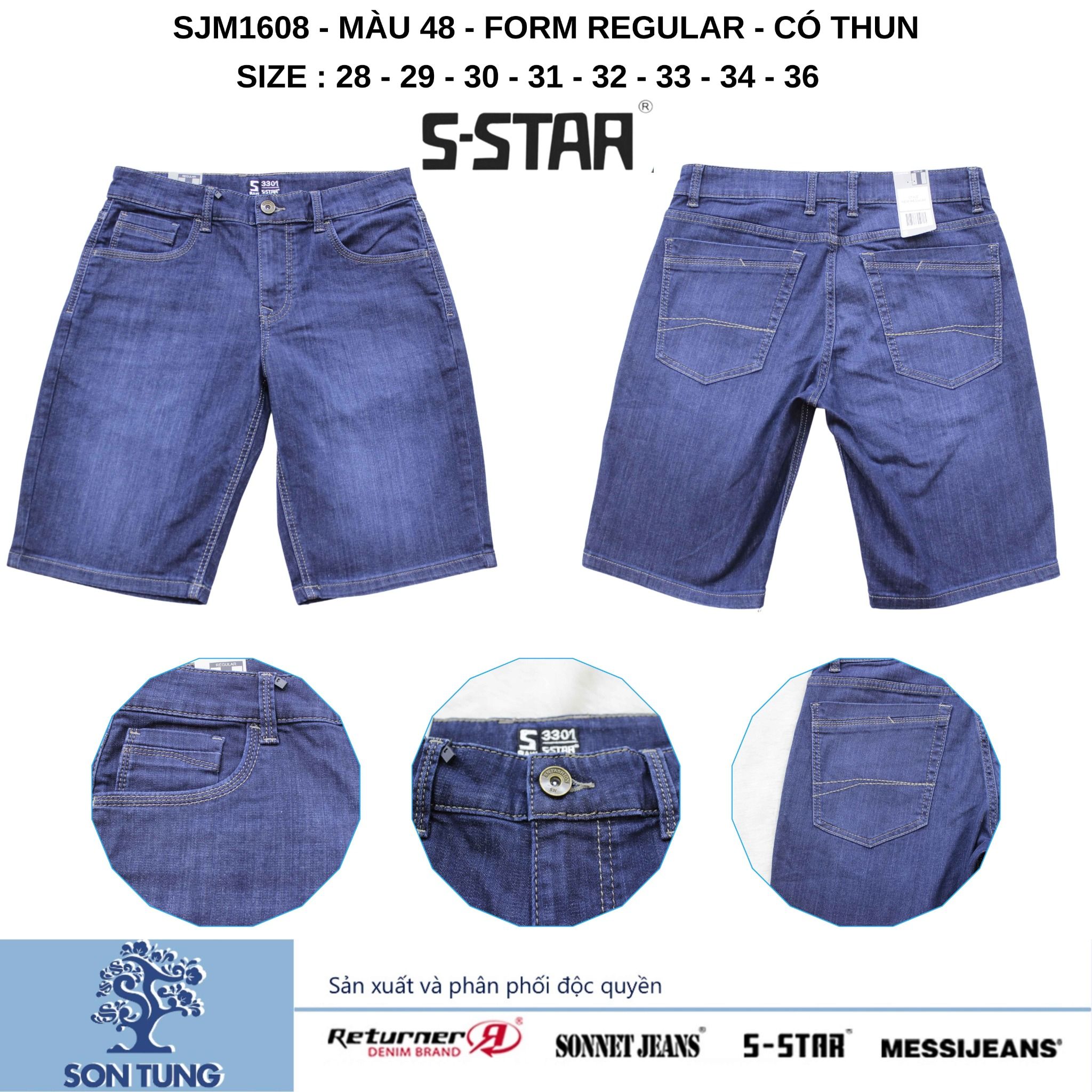 Quần Short Jean Nam Co Giãn SJM1608 S-STAR