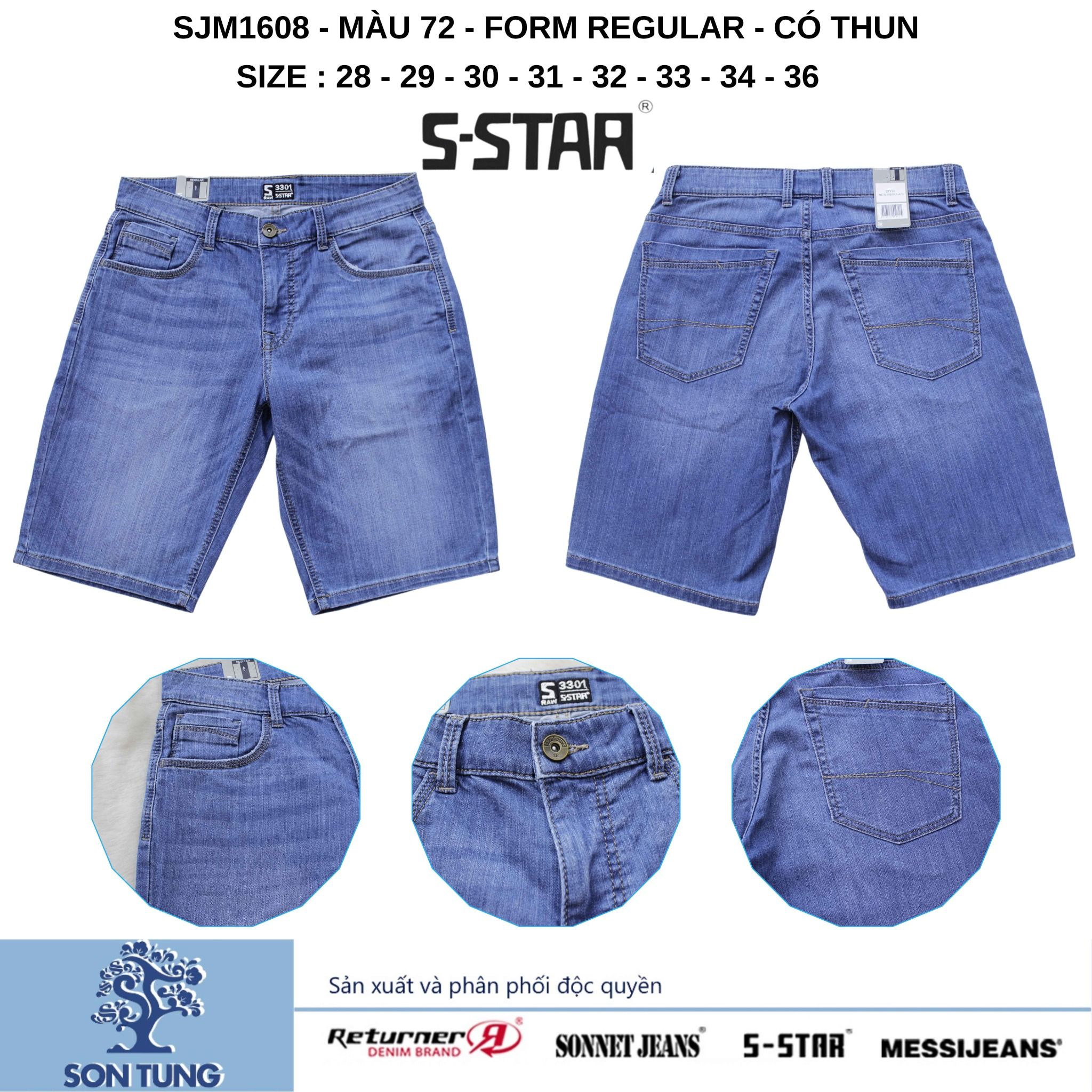 Quần Short Jean Nam Co Giãn SJM1608 S-STAR