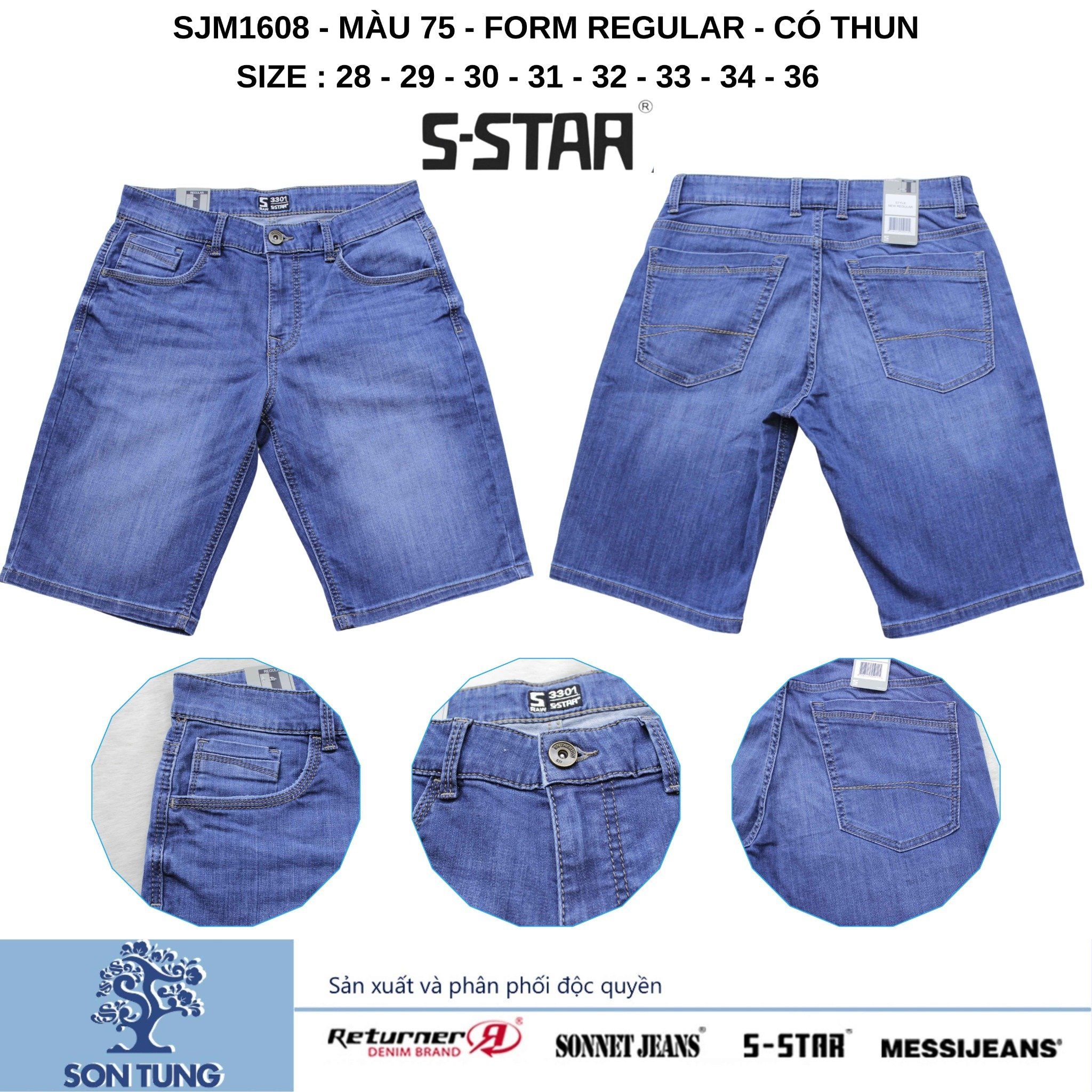 Quần Short Jean Nam Co Giãn SJM1608 S-STAR