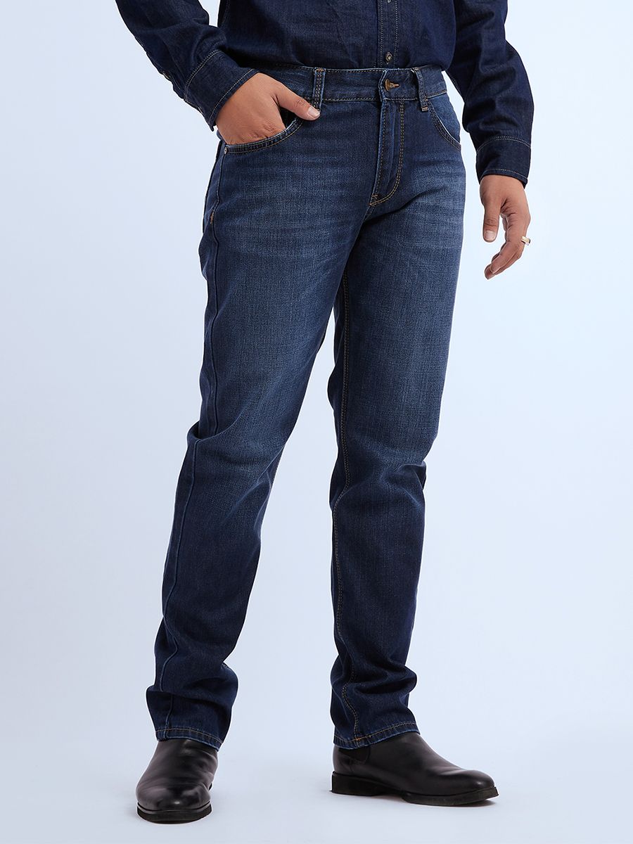 Quần nam dài jeans MESSI MJB0158-77 - Không có giãn (Straight)
