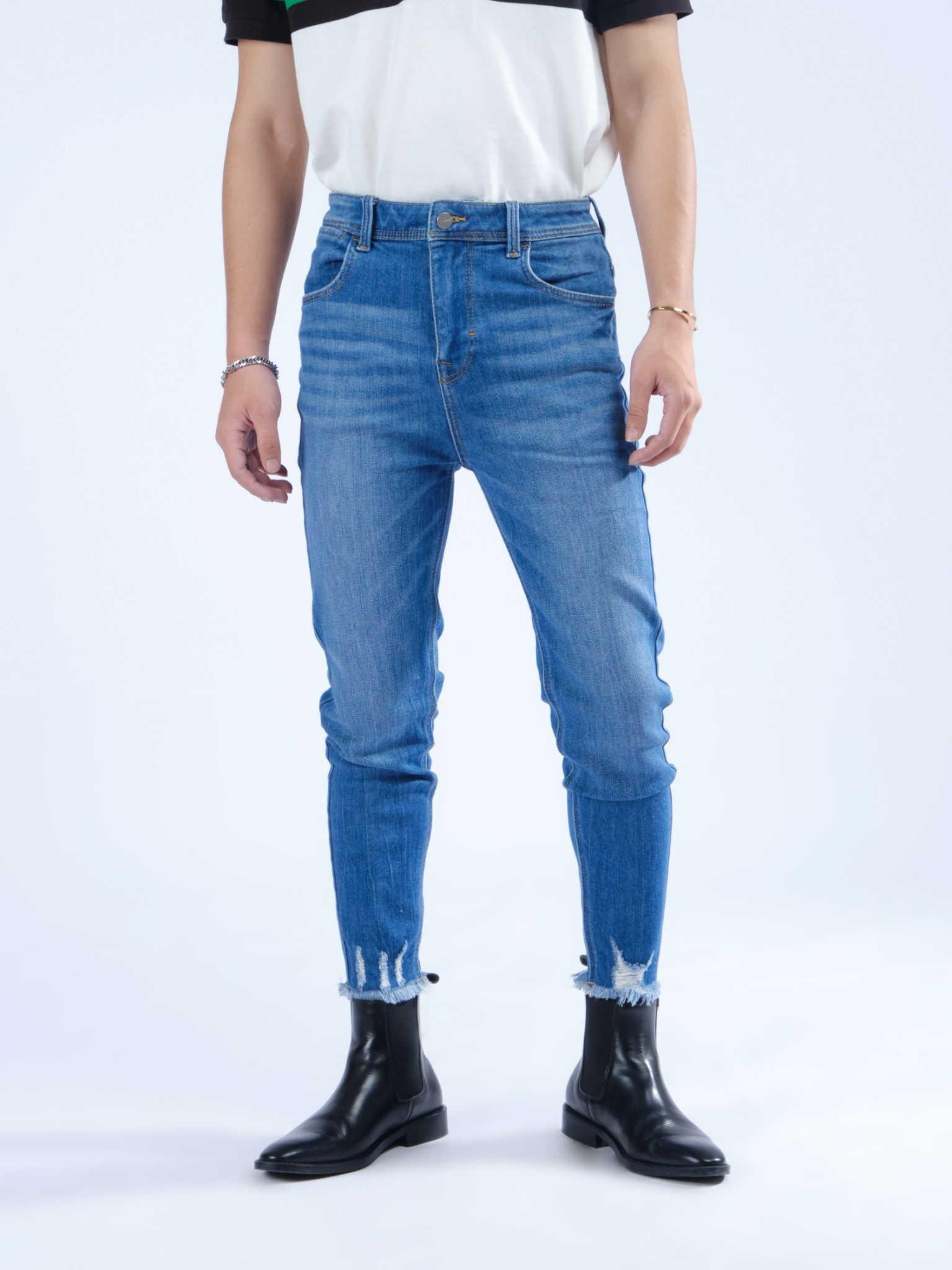 Quần nam dài jeans MESSI MJB0208-85 (Cropped Tappered)