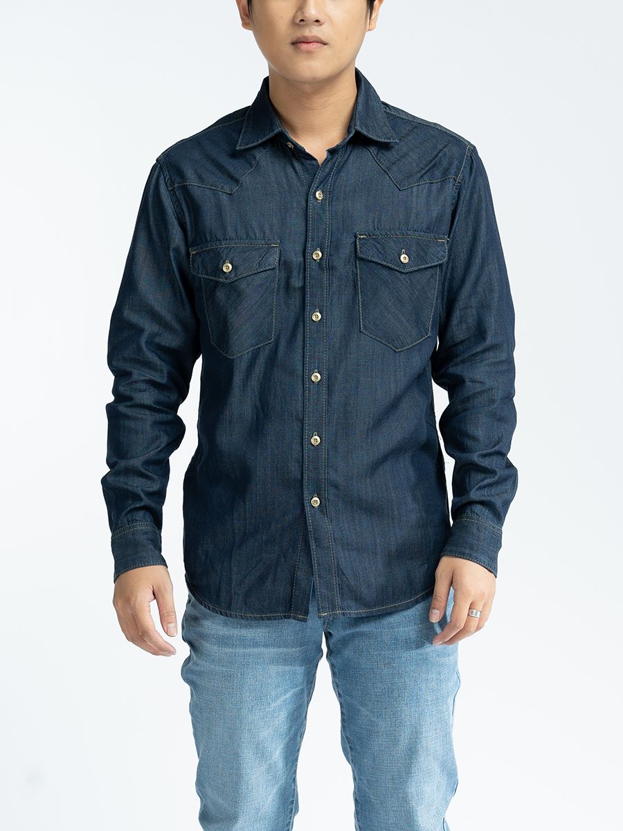 Áo sơ mi nam dài tay jeans MESSI MJB023240 (Regular)
