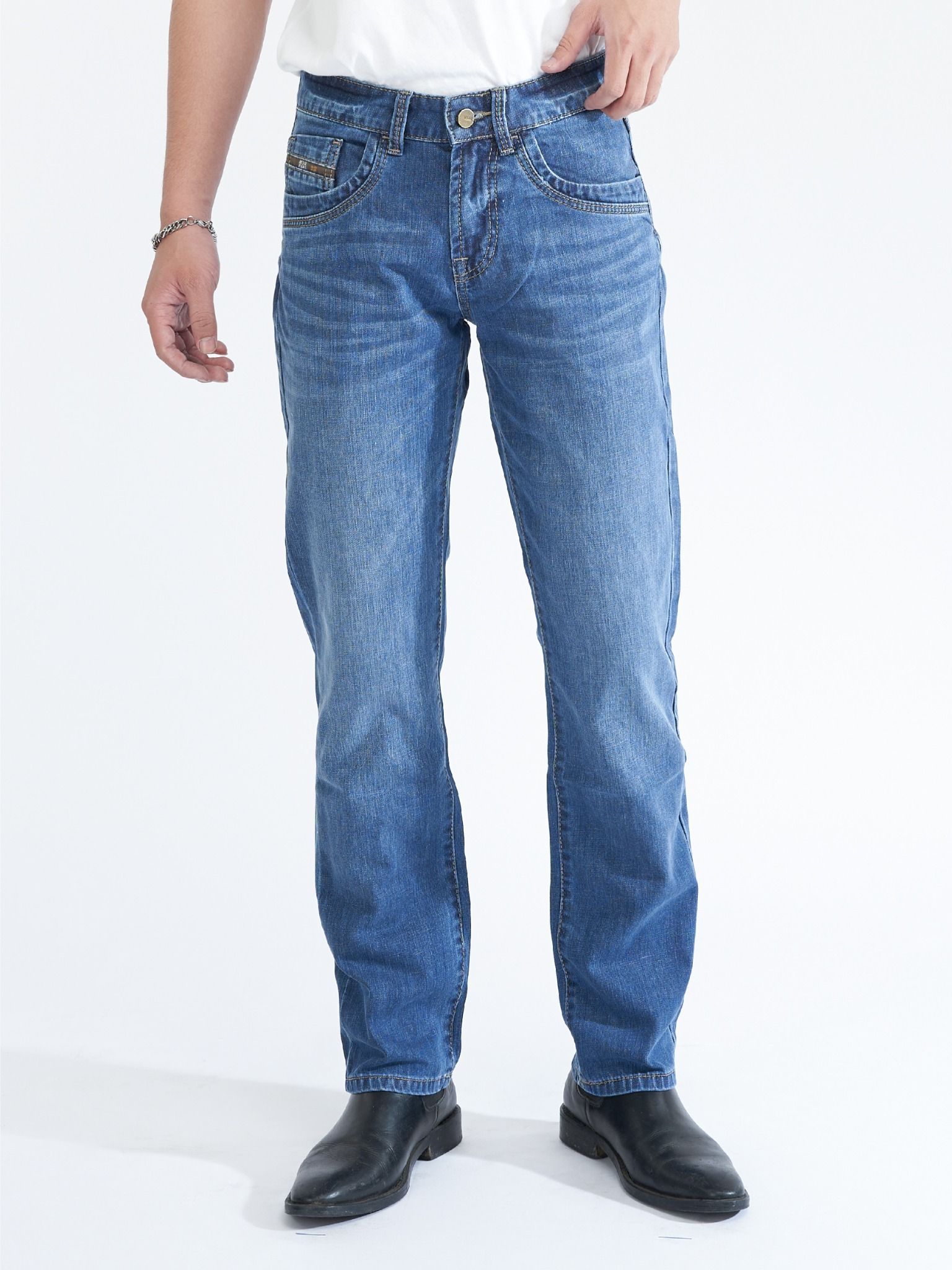 Quần nam dài jeans không co giãn MJB0293 (Straight)