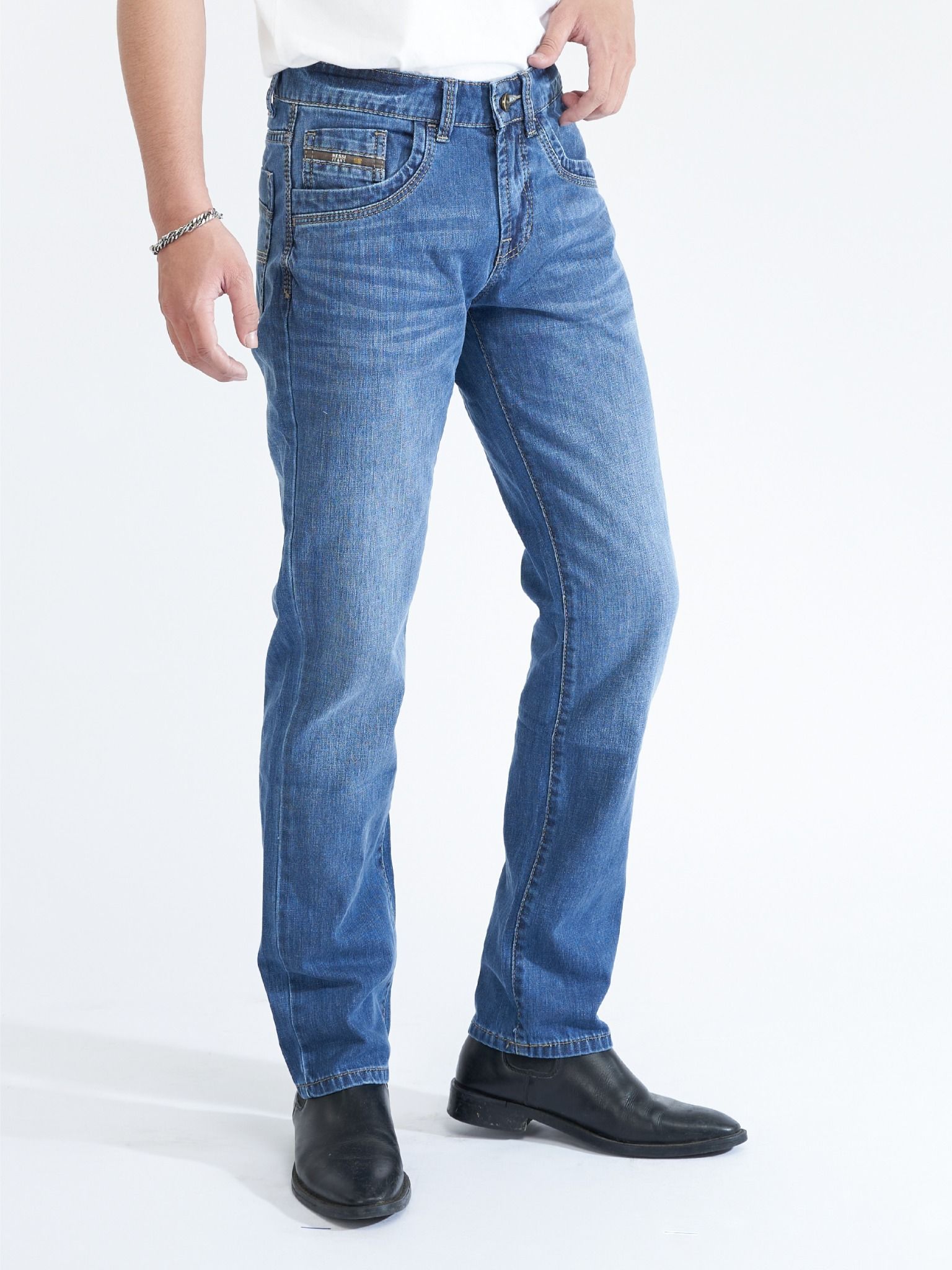 Quần nam dài jeans không co giãn MJB0293 (Straight)