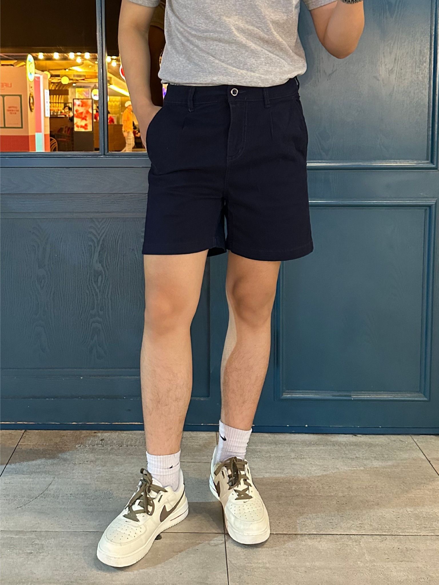 Quần short kaki nam co giãn MKB0354