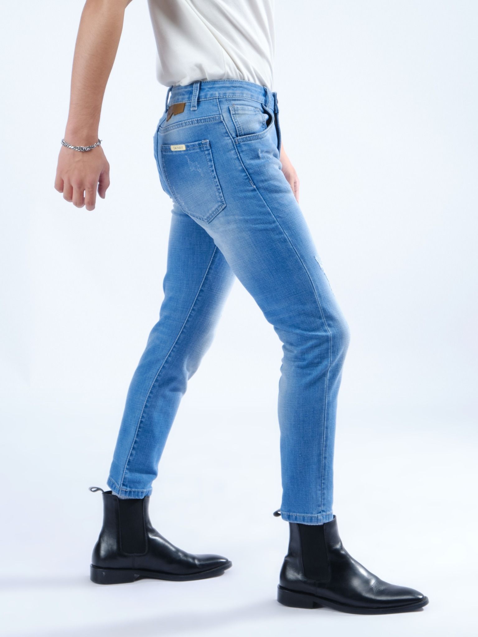 Quần nam lửng jeans (dài) MESSI SJM1128-82 (Skinny)