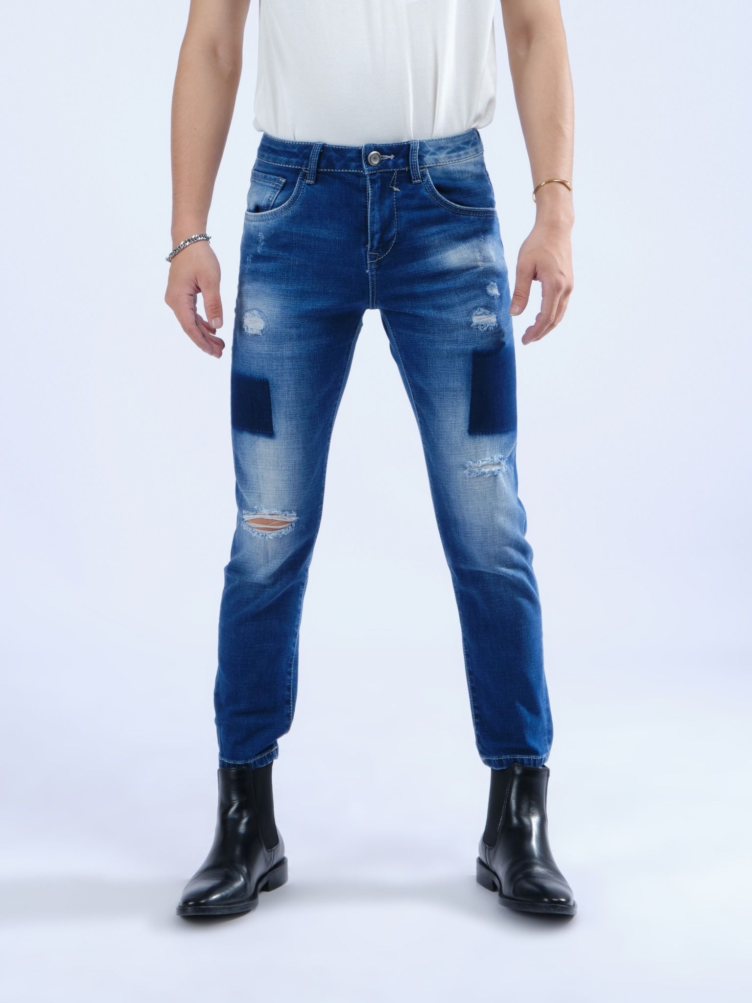 Quần nam lửng jeans (dài) MESSI SJM1128-87 (Skinny)