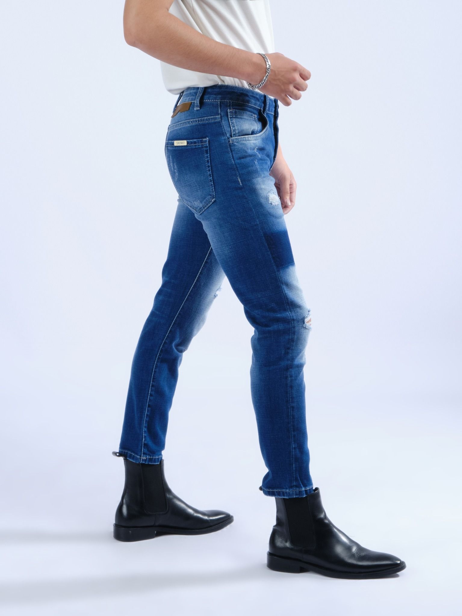 Quần nam lửng jeans (dài) MESSI SJM1128-87 (Skinny)