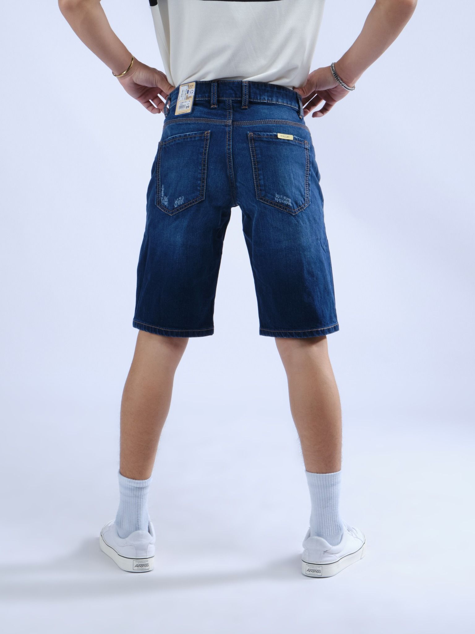 Quần nam short jeans MESSI SJM1153-78(Regular)
