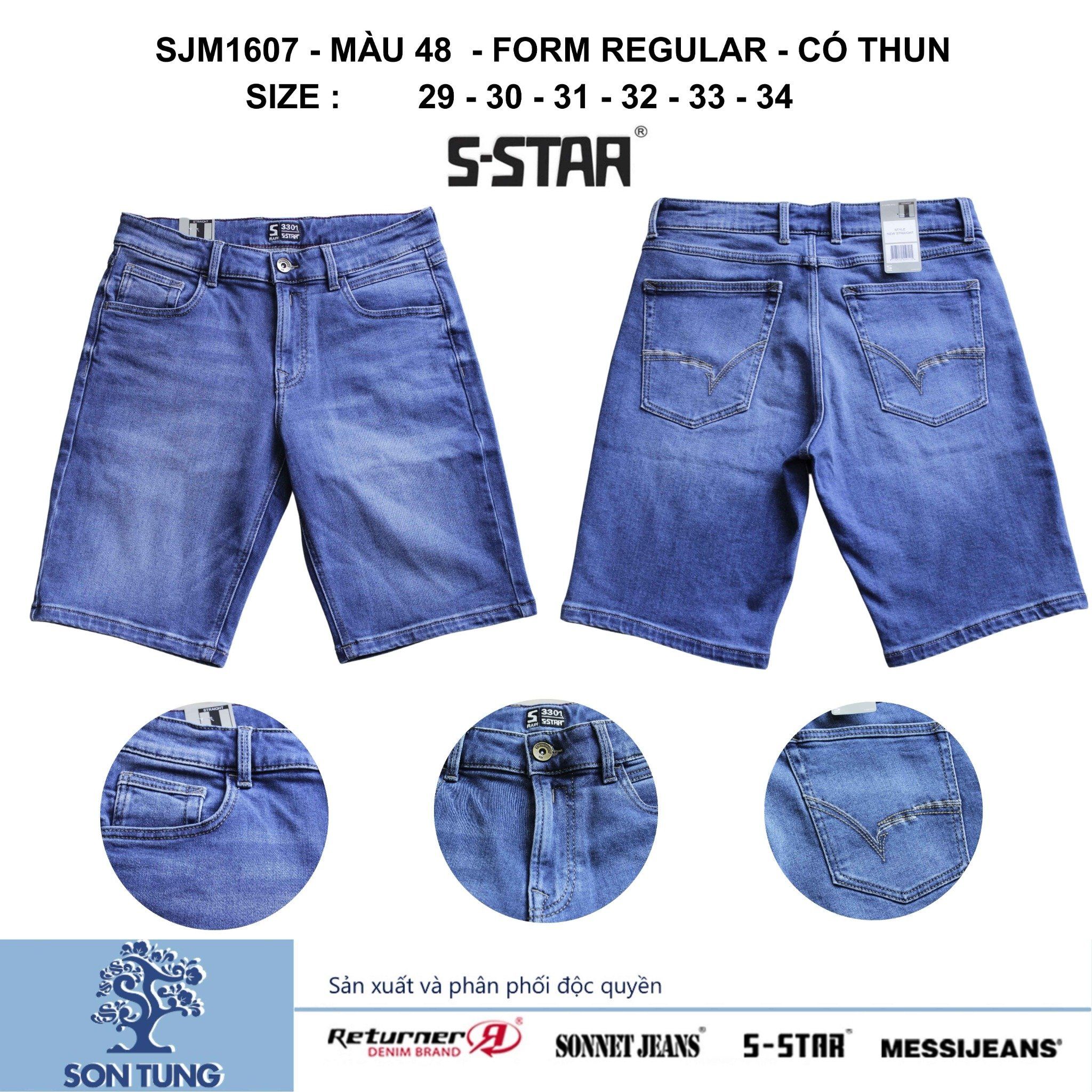Quần Short Jean Nam Co Giãn SJM1607 S-STAR