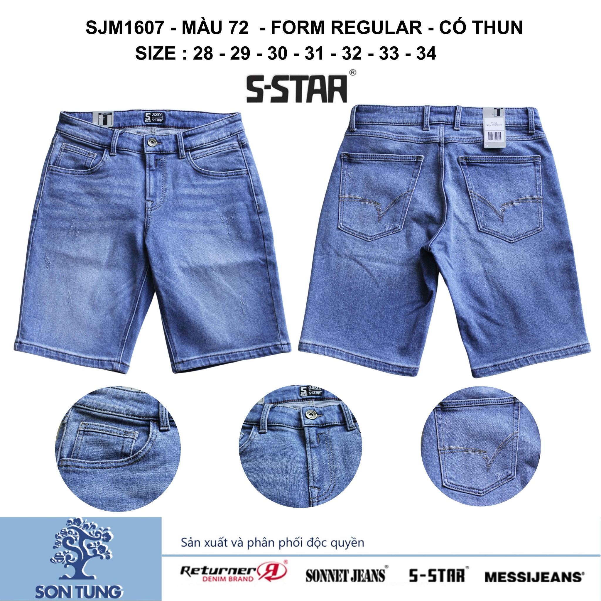 Quần Short Jean Nam Co Giãn SJM1607 S-STAR