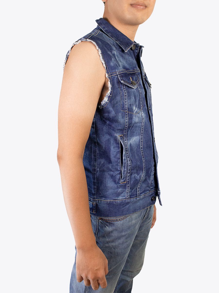 Áo khoác nam ngắn tay jeans SJM-397-42 (Classic)