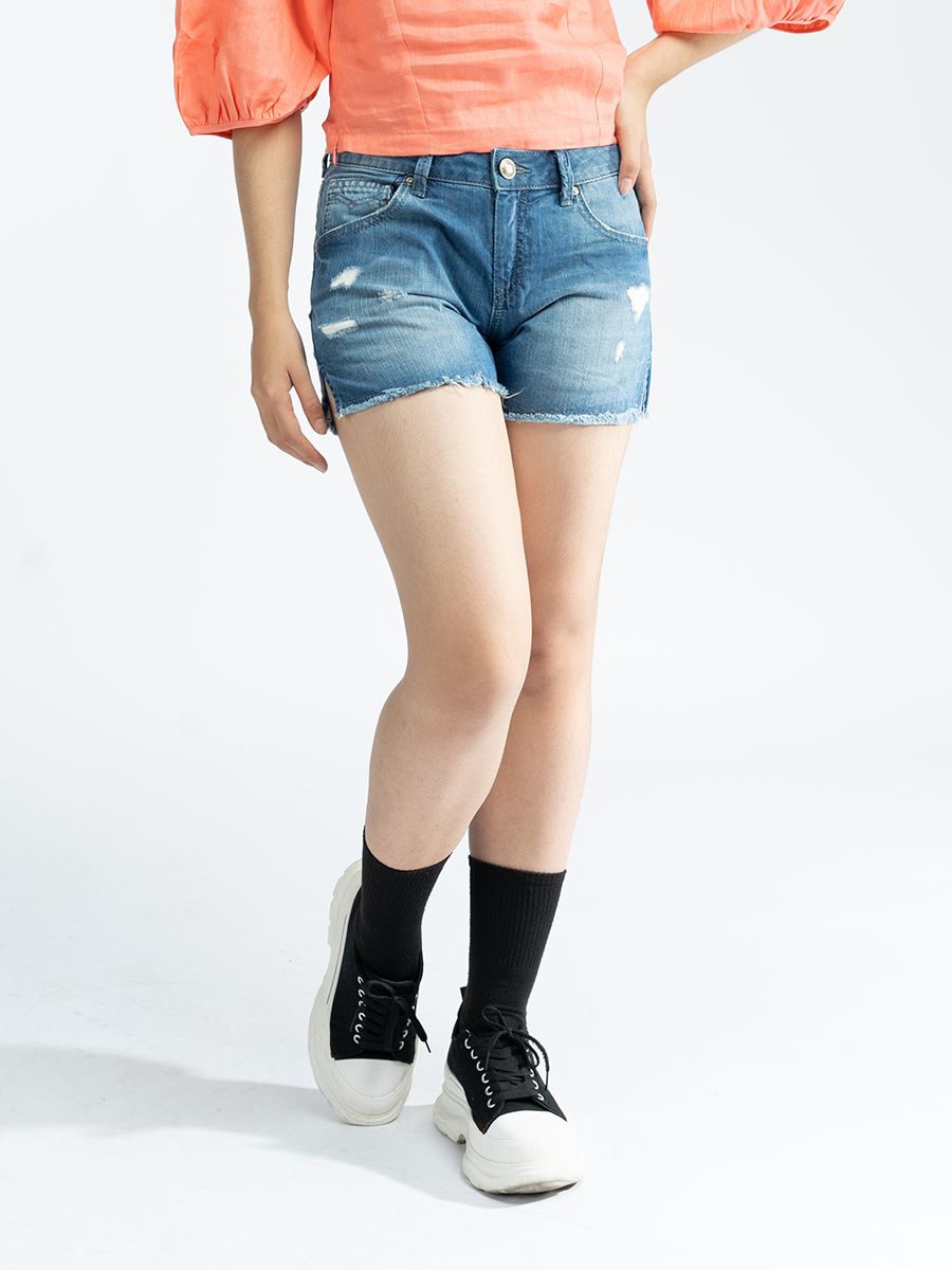 Quần nữ short jeans SJW1009-85 Không co giãn (Classic)