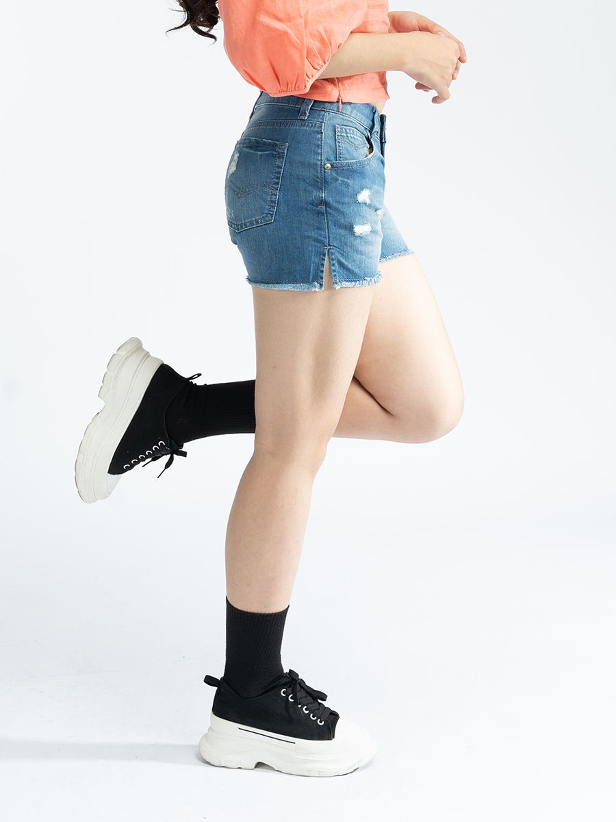 Quần nữ short jeans SJW1009-85 Không co giãn (Classic)
