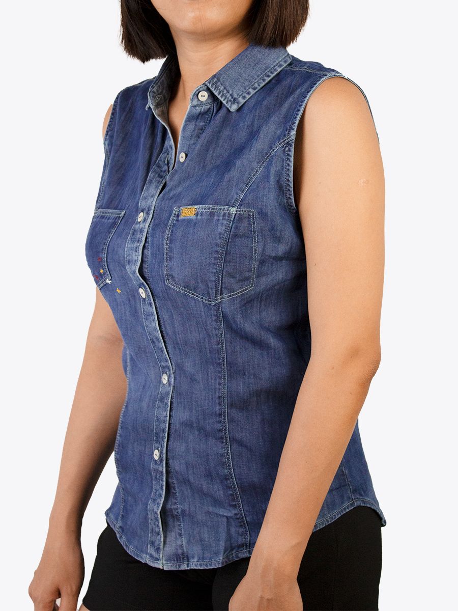 Áo nữ sát nách jeans SJW-460-45 (Classic)