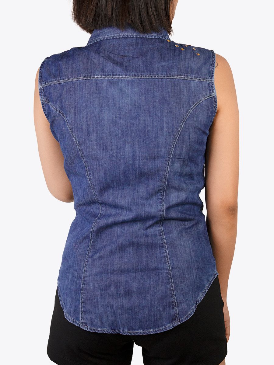 Áo nữ sát nách jeans SJW-460-45 (Classic)