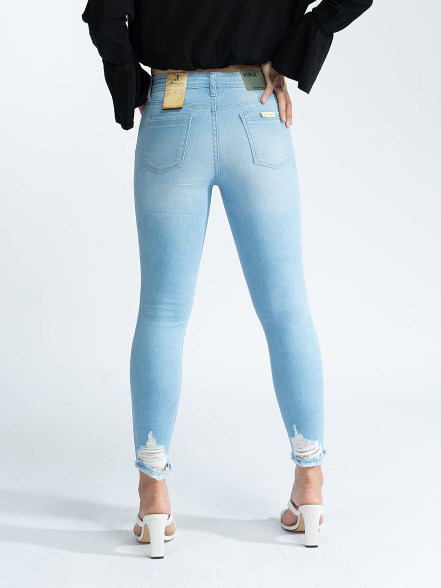 Quần jeans lửng nữ(90cm) MESSI SJW-65681 (Mid rise skinny)