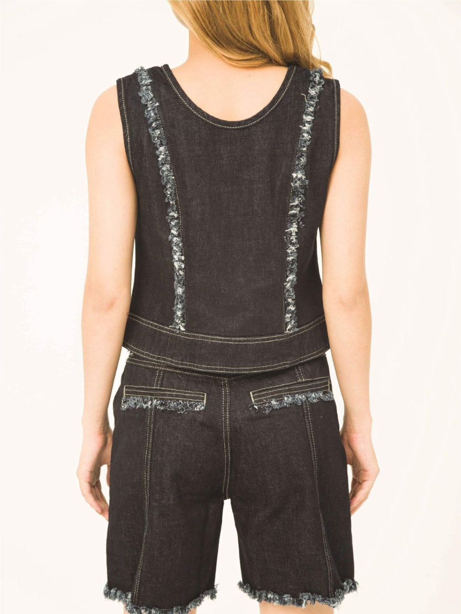 Áo gile jeans nữ thời trang MESSI WJT0172 (Tailor)