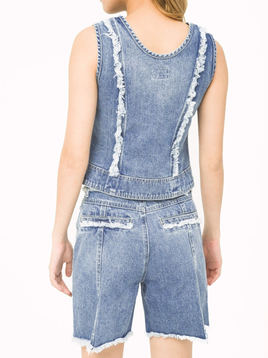 Áo gile jeans nữ thời trang MESSI WJT0172 (Tailor)