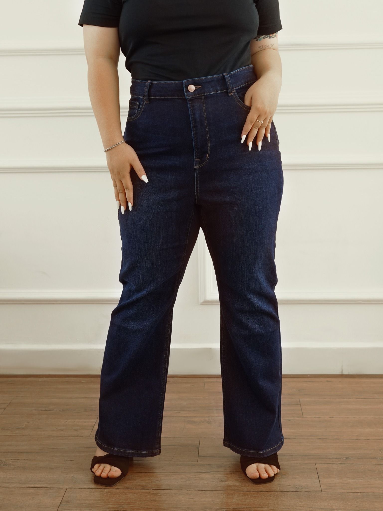 Plus Size - Quần nữ dài jeans WJB0245 (Plus size flare)