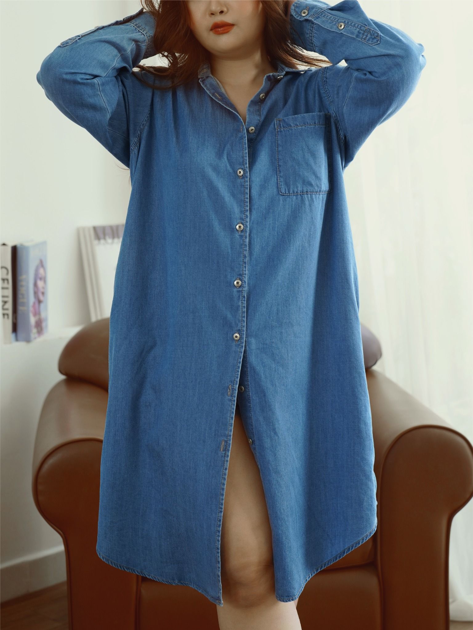 Plus Size - Đầm nữ jeans Plus Size WJB0247-42 (Plus size)