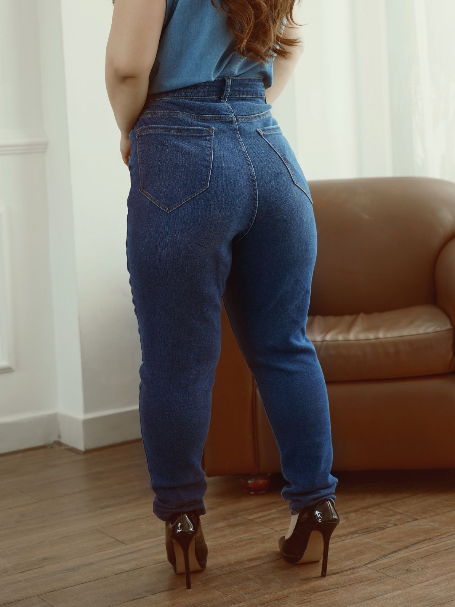 Plus Size - Quần nữ dài jeans Plus Size WJB0242-75 (Plus size skinny)