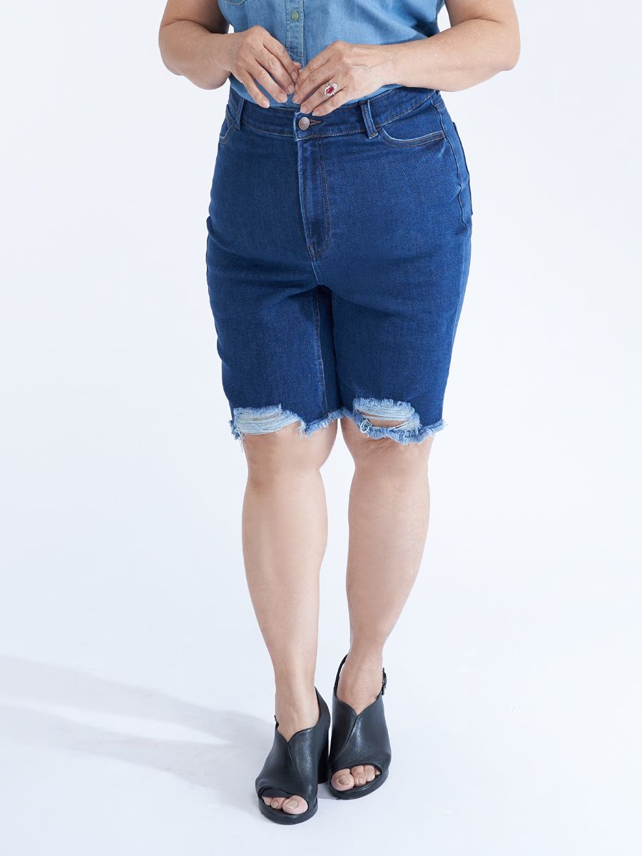 Plus Size - Quần nữ short jeans WJB0246-85 (Plus size)