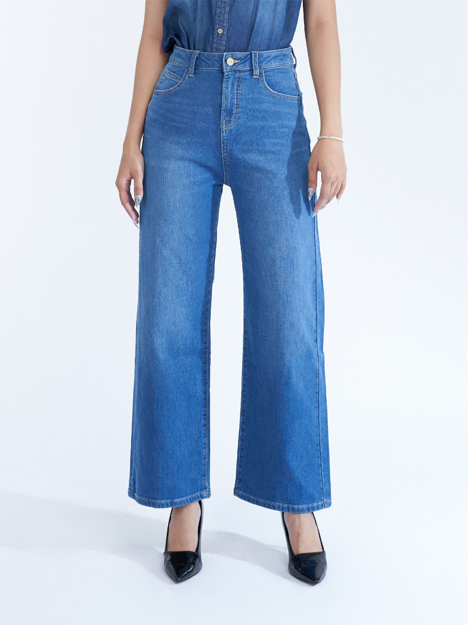 Quần nữ dài jeans WJB0250 (Wide)