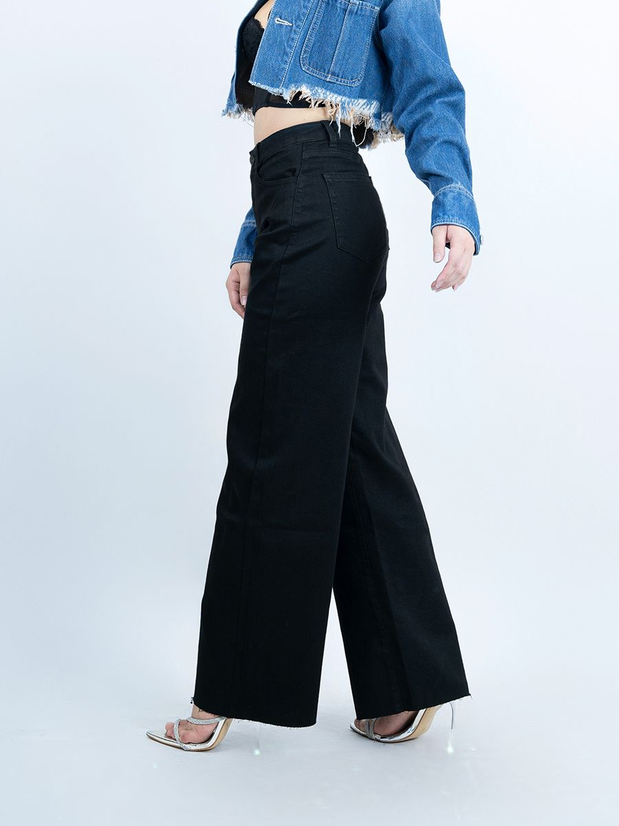 Quần nữ dài jeans rách lai MESSIJEANS WJB0252-40