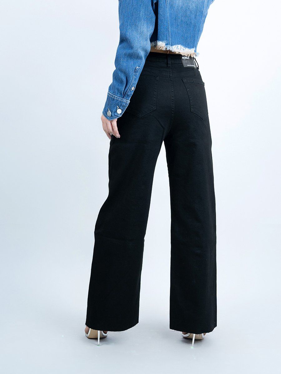 Quần nữ dài jeans rách lai MESSIJEANS WJB0252-40