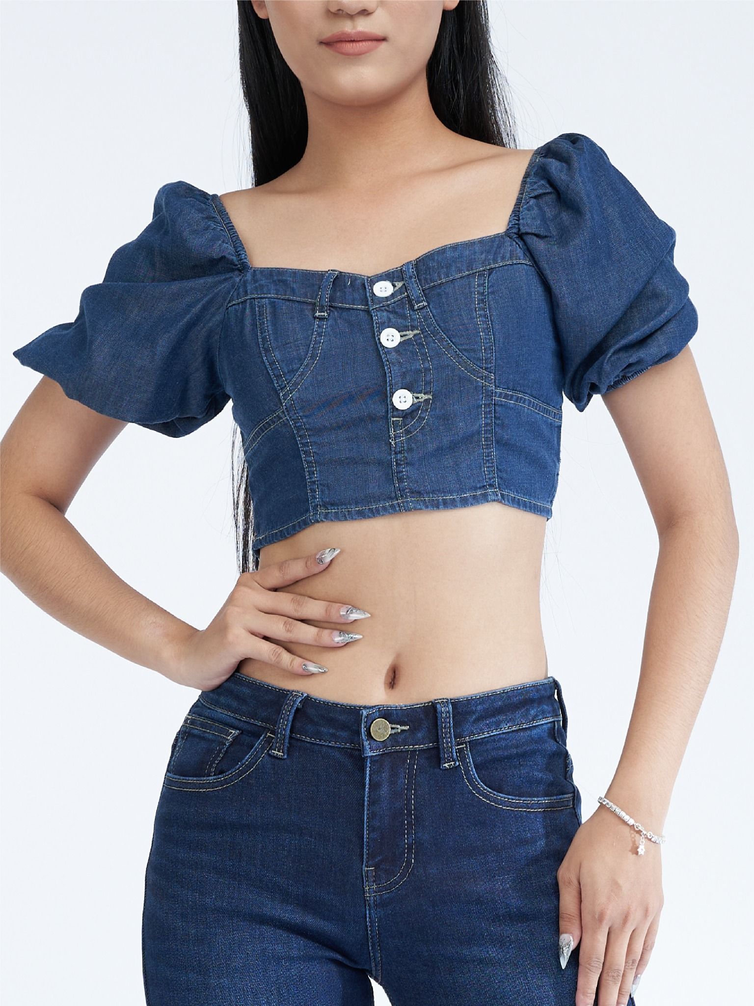Áo kiểu nữ jeans WJB0257 (Tailor)
