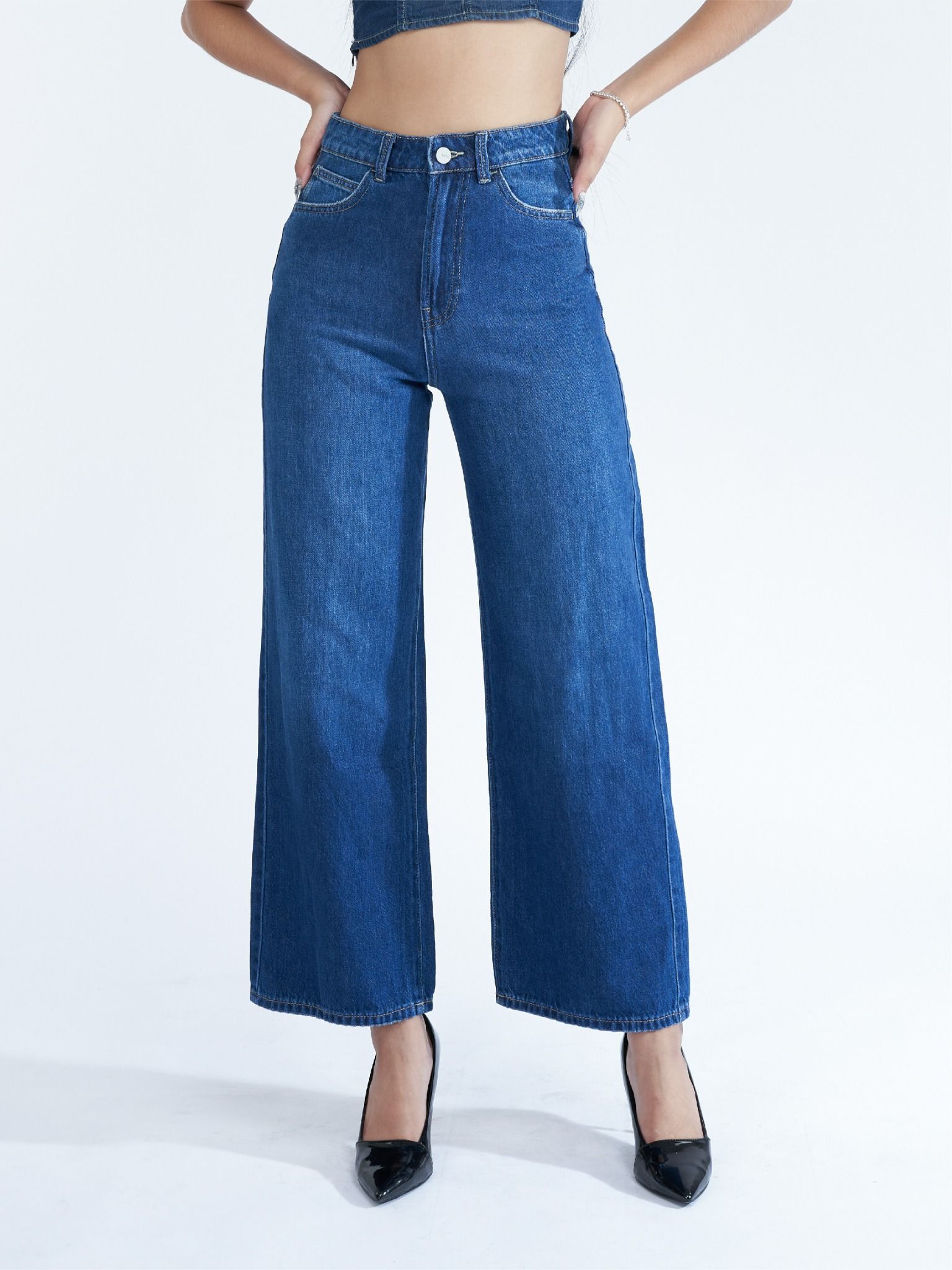 Quần nữ dài jeans WJB0265 (Wide)