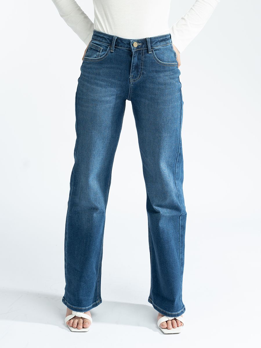 Quần nữ dài jeans MESSI WJB026975 (Straight)