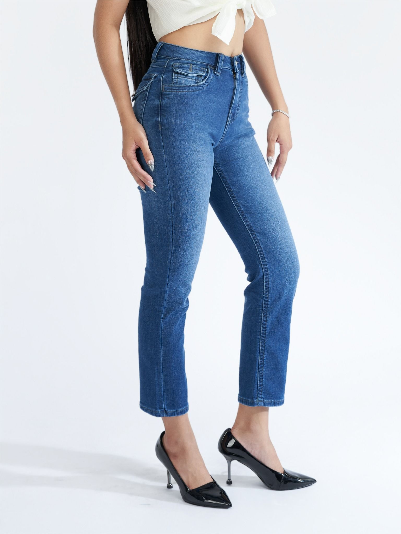 Quần nữ dài jeans WJB0272 (Straight)