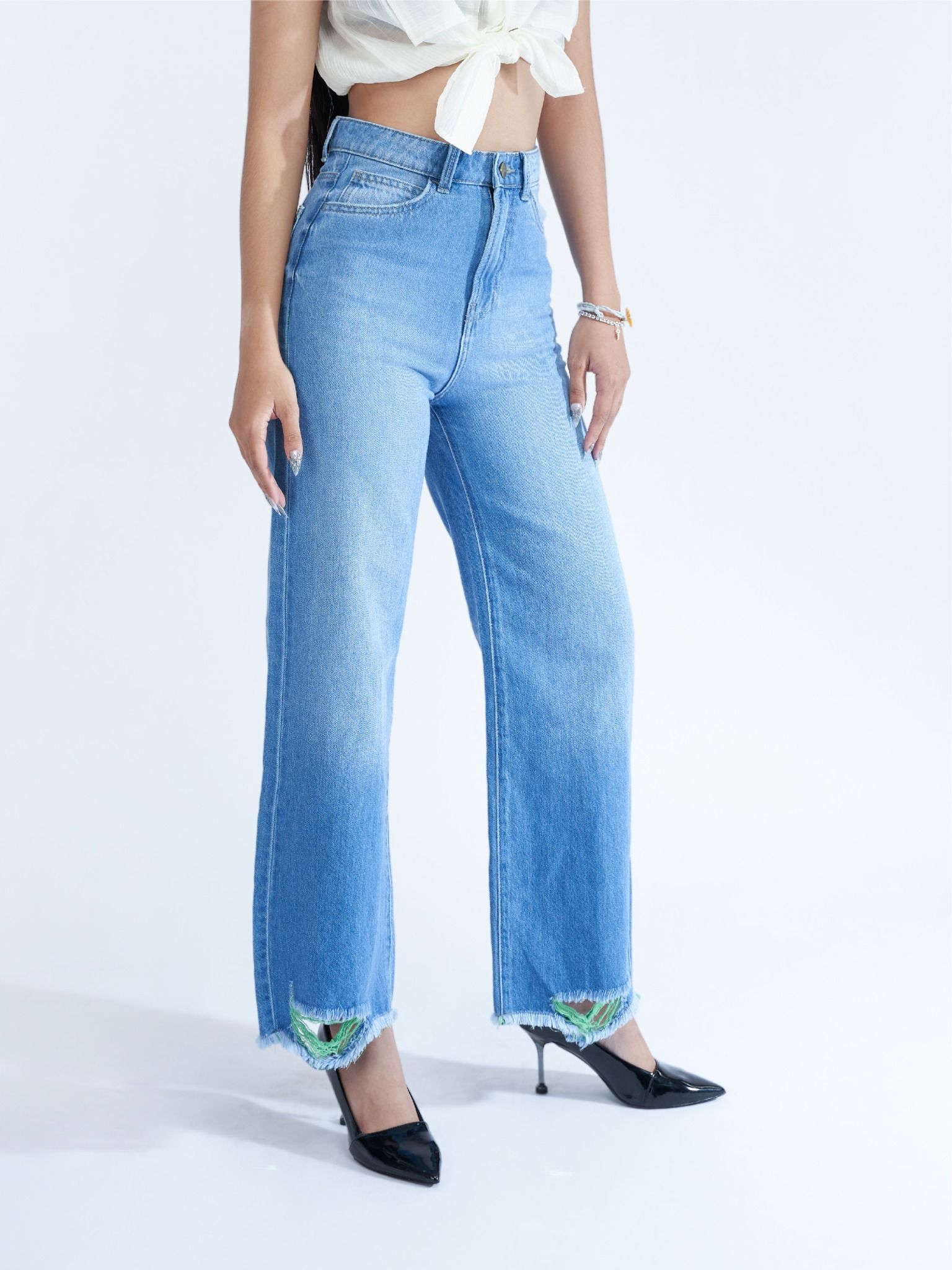 Quần nữ dài jeans WJB0287 (Straight)