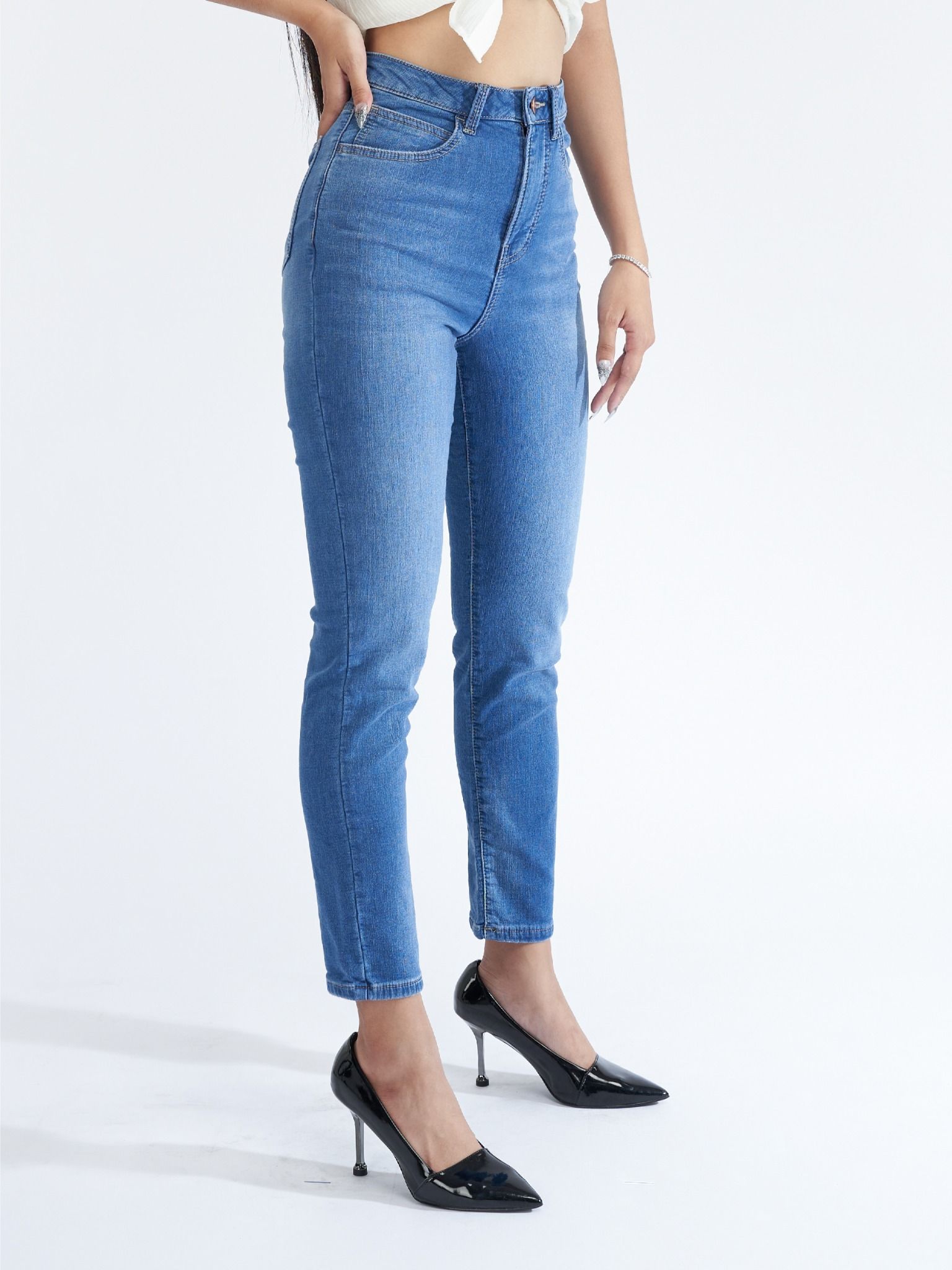 Quần nữ dài jeans 2 da WJB0304 (Baggy)