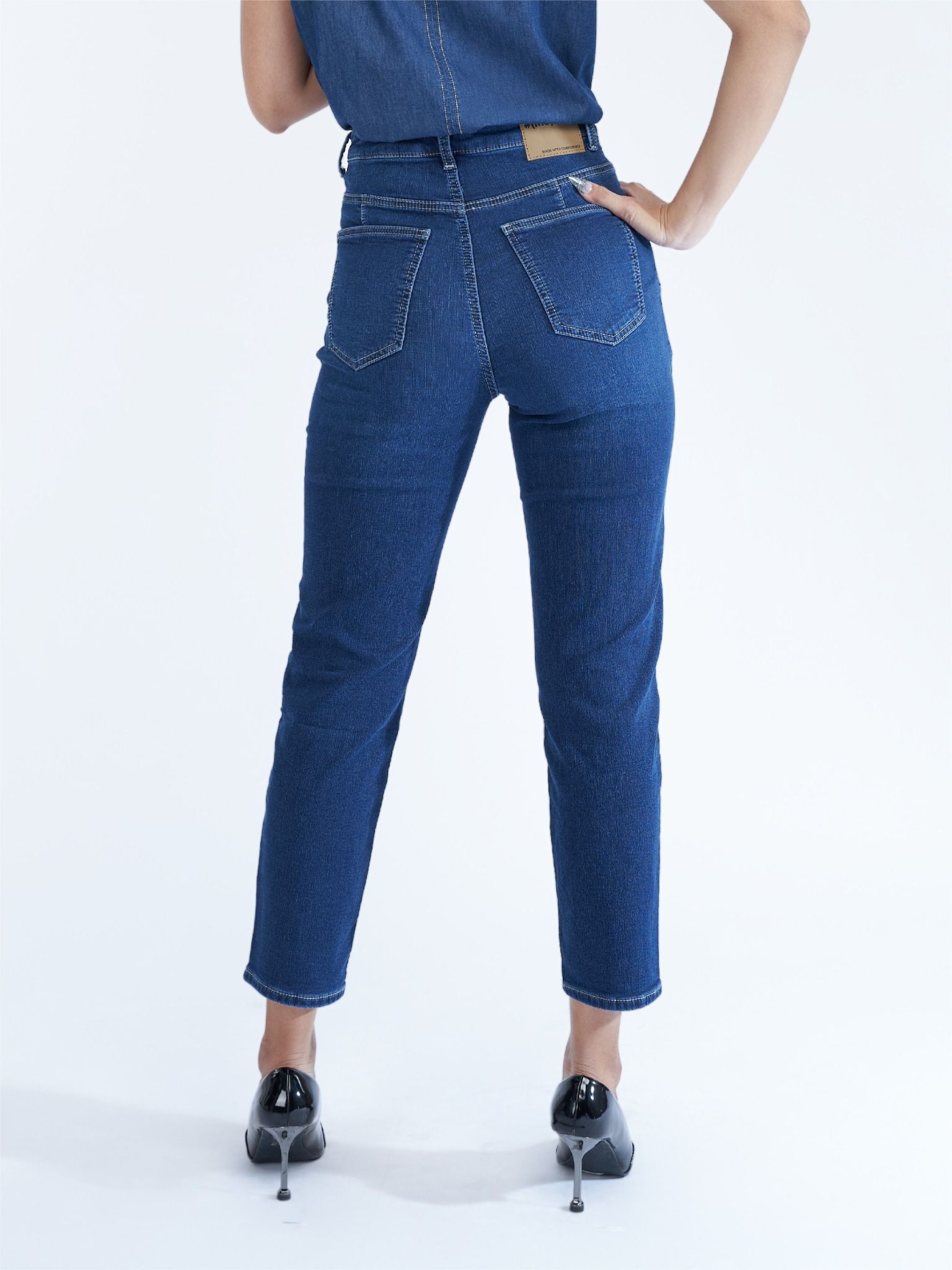 Quần nữ dài jeans 2 da WJB0309-78 (Baggy)