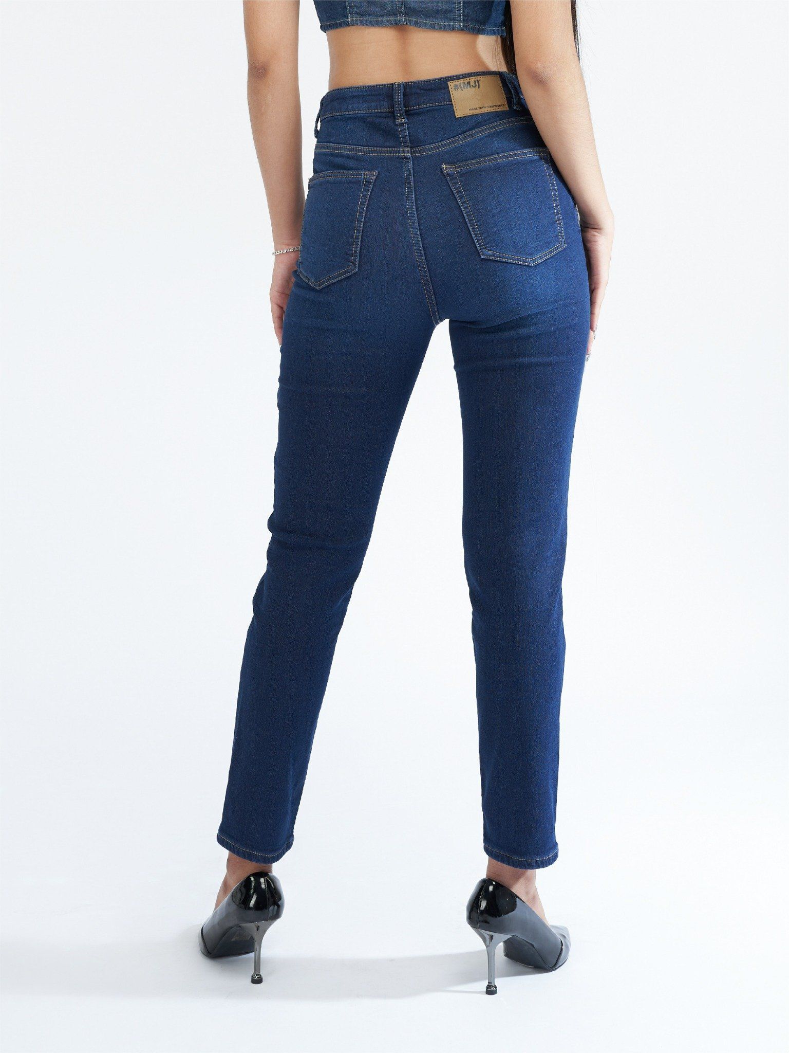 Quần nữ dài jeans 2 da WJB0311 (Slim)