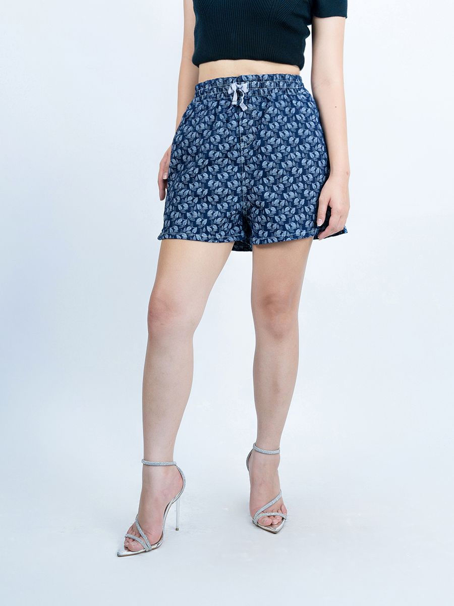 Quần nữ short jeans MESSI WJB0323-40 (lưng thun)