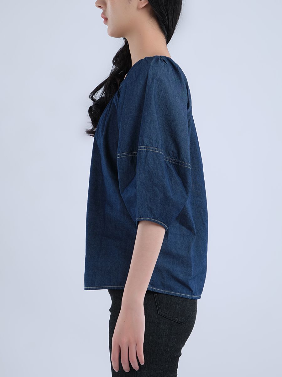Áo kiểu nữ tay bồng Jeans WJF0162-40 (Tailor)