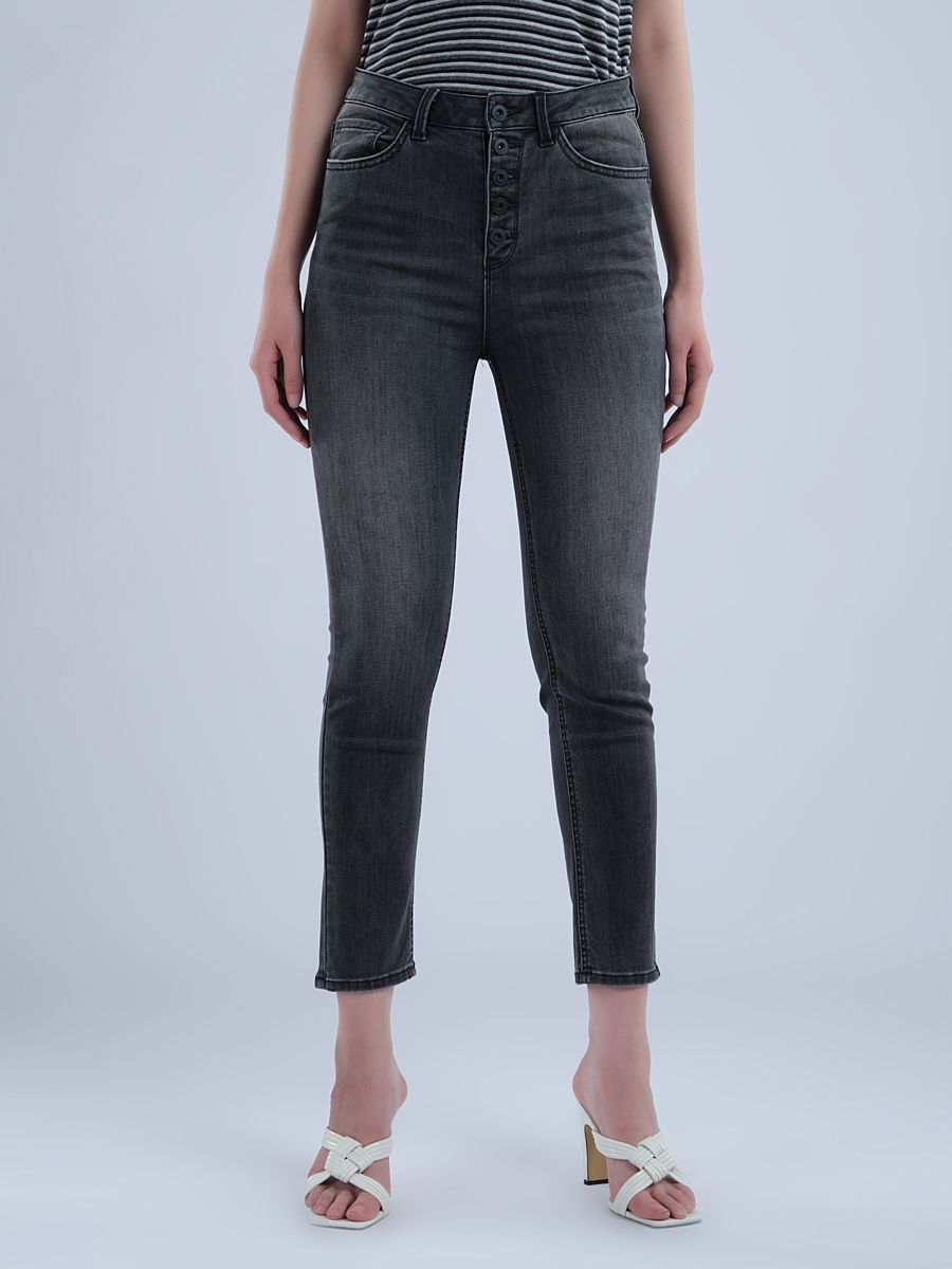 Quần nữ dài jeans 9 tấc WJF0201-75 (High rise slim)