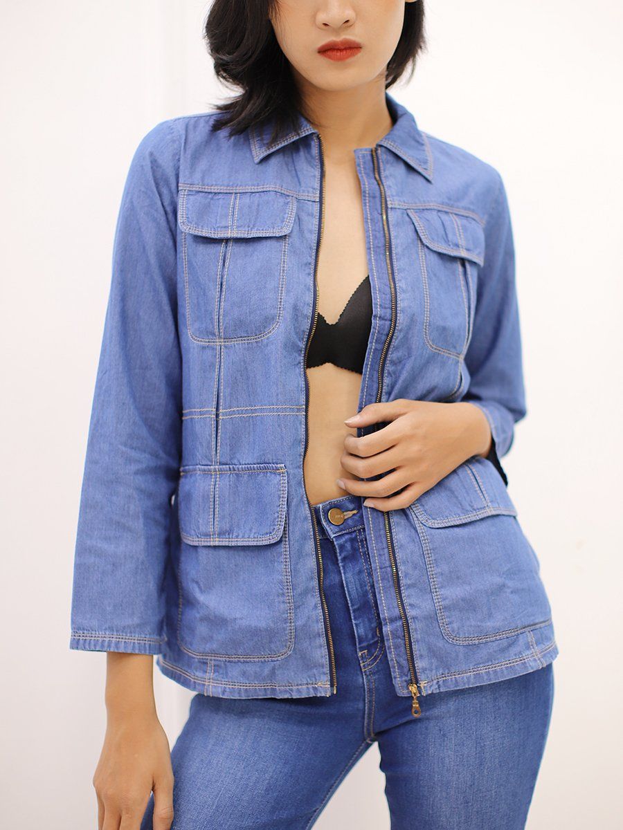 Áo khoác nữ jeans WJF0219-42 (Tailor)