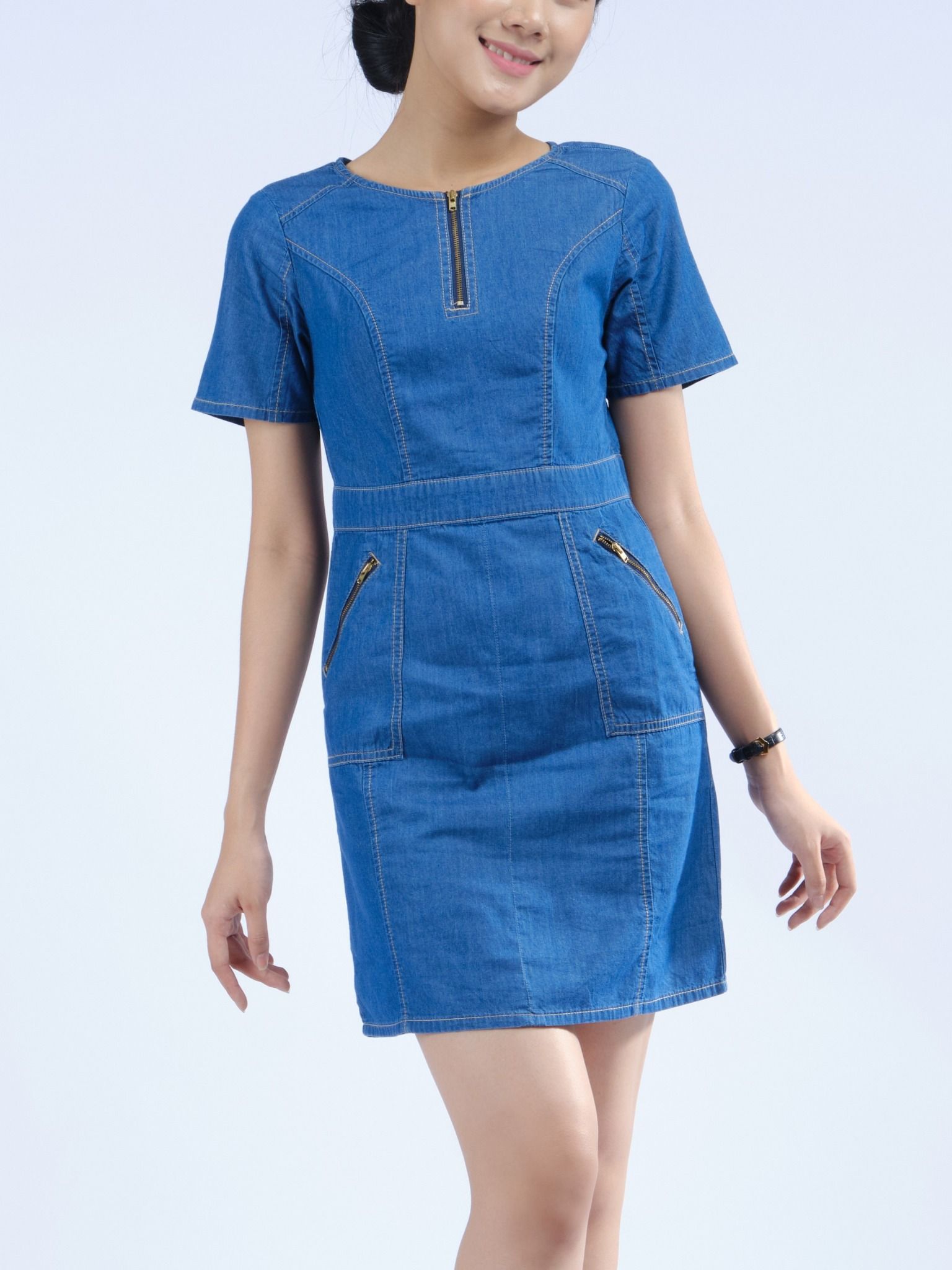 Đầm nữ jeans MESSI WJF0221-45(Tailor)