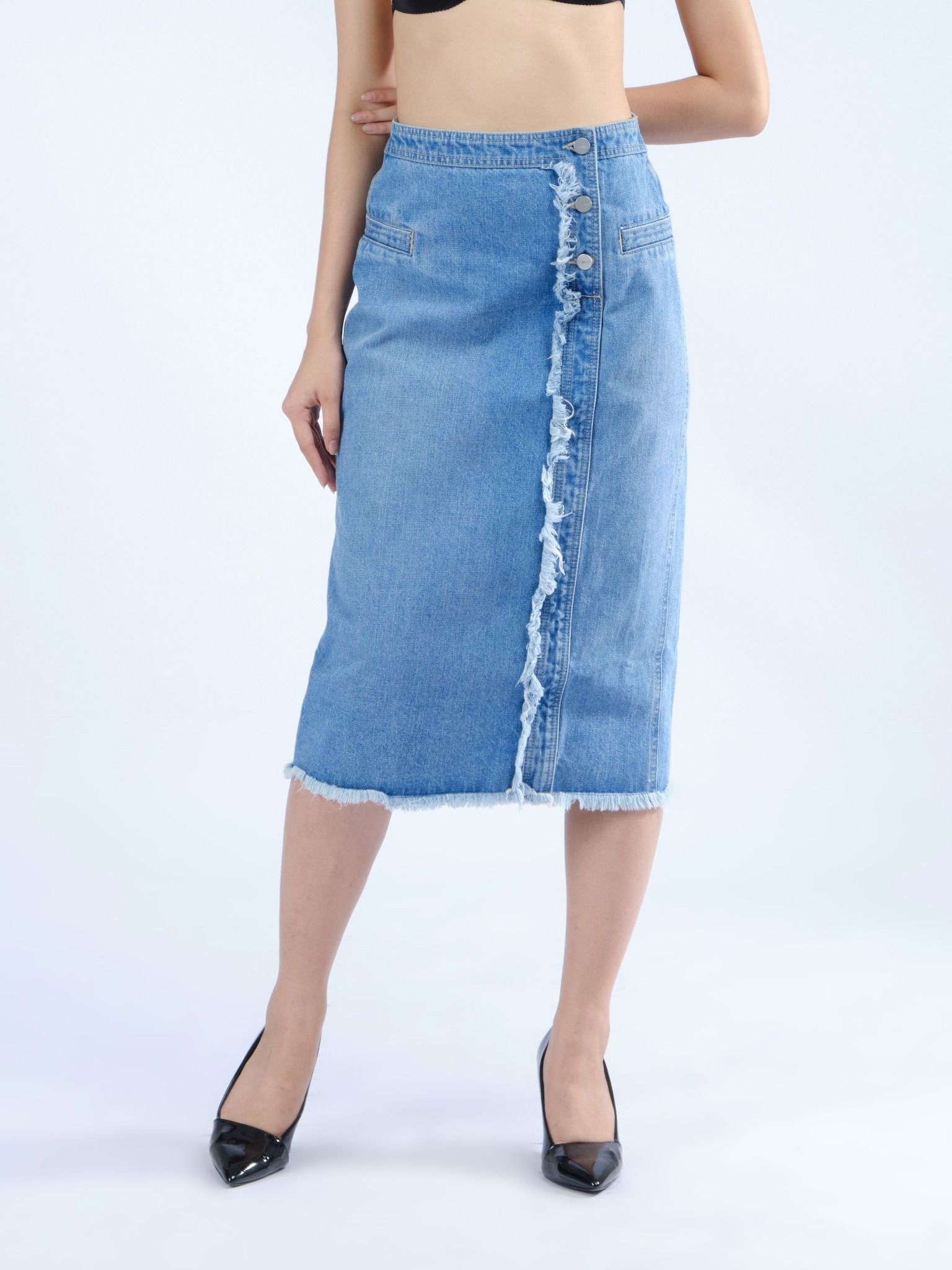 Chân váy jeans dài nữ thời trang MESSI WJT0175 (Tailor)