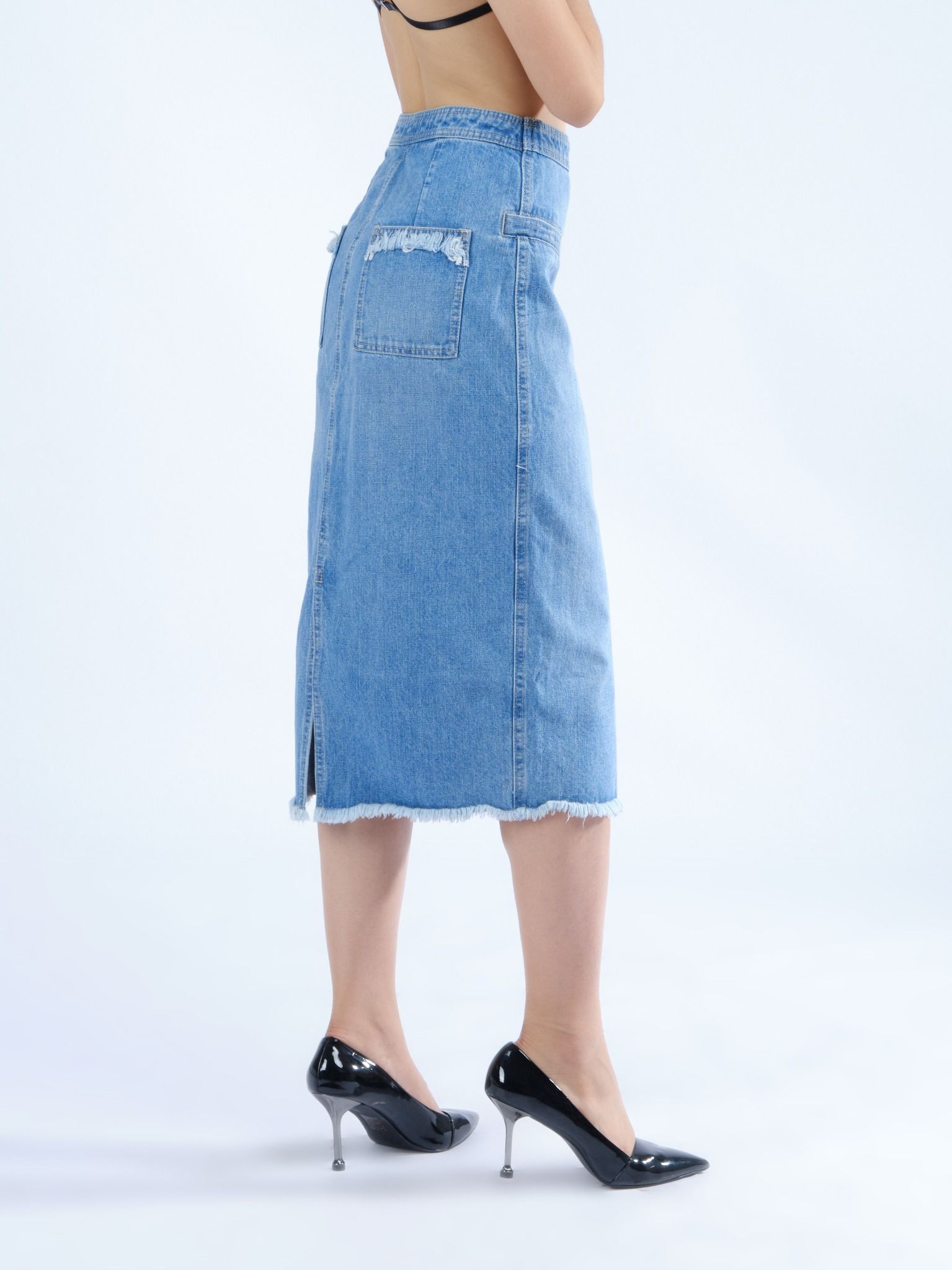 Chân váy jeans dài nữ thời trang MESSI WJT0175 (Tailor)