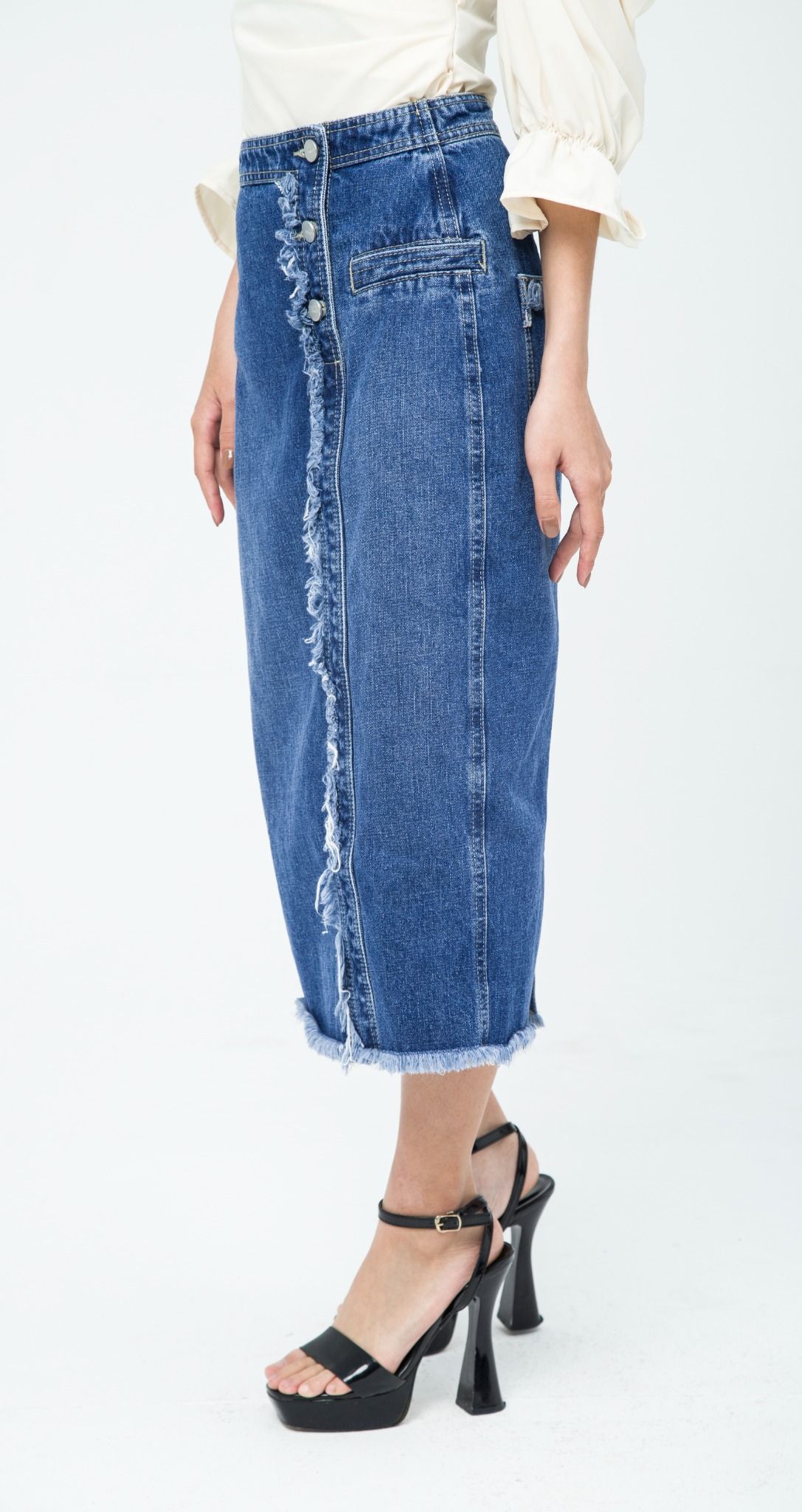 Chân váy jeans dài nữ thời trang MESSI WJT0175 (Tailor)