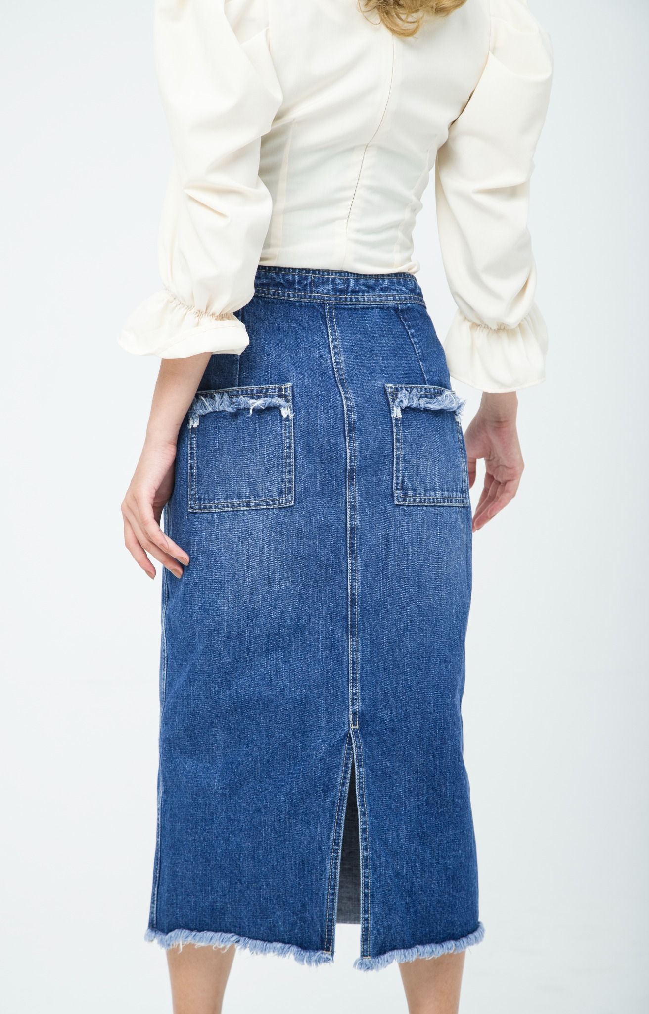 Chân váy jeans dài nữ thời trang MESSI WJT0175 (Tailor)