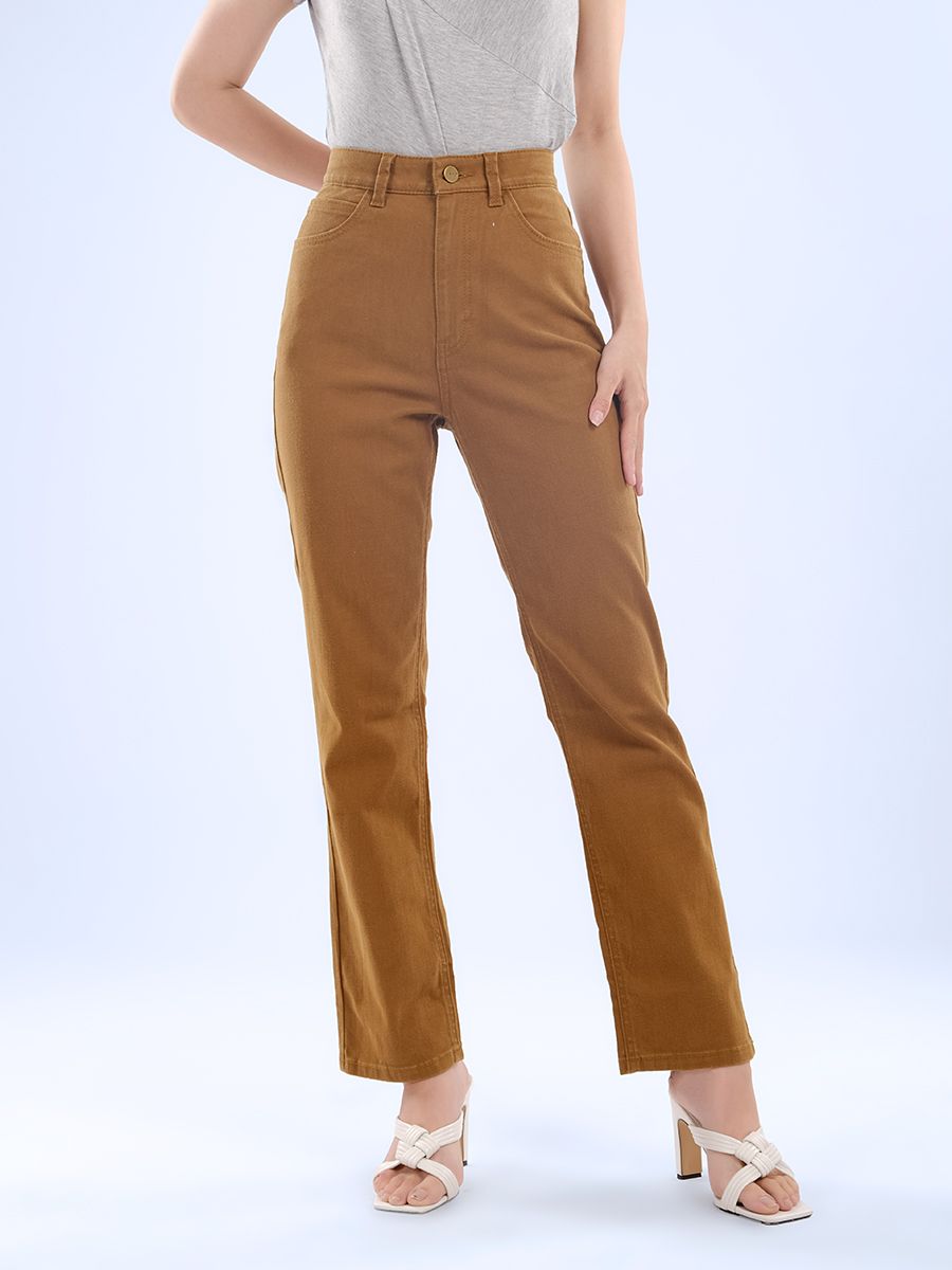 Quần nữ dài khaki WKF0160-40 (Slim Flare)